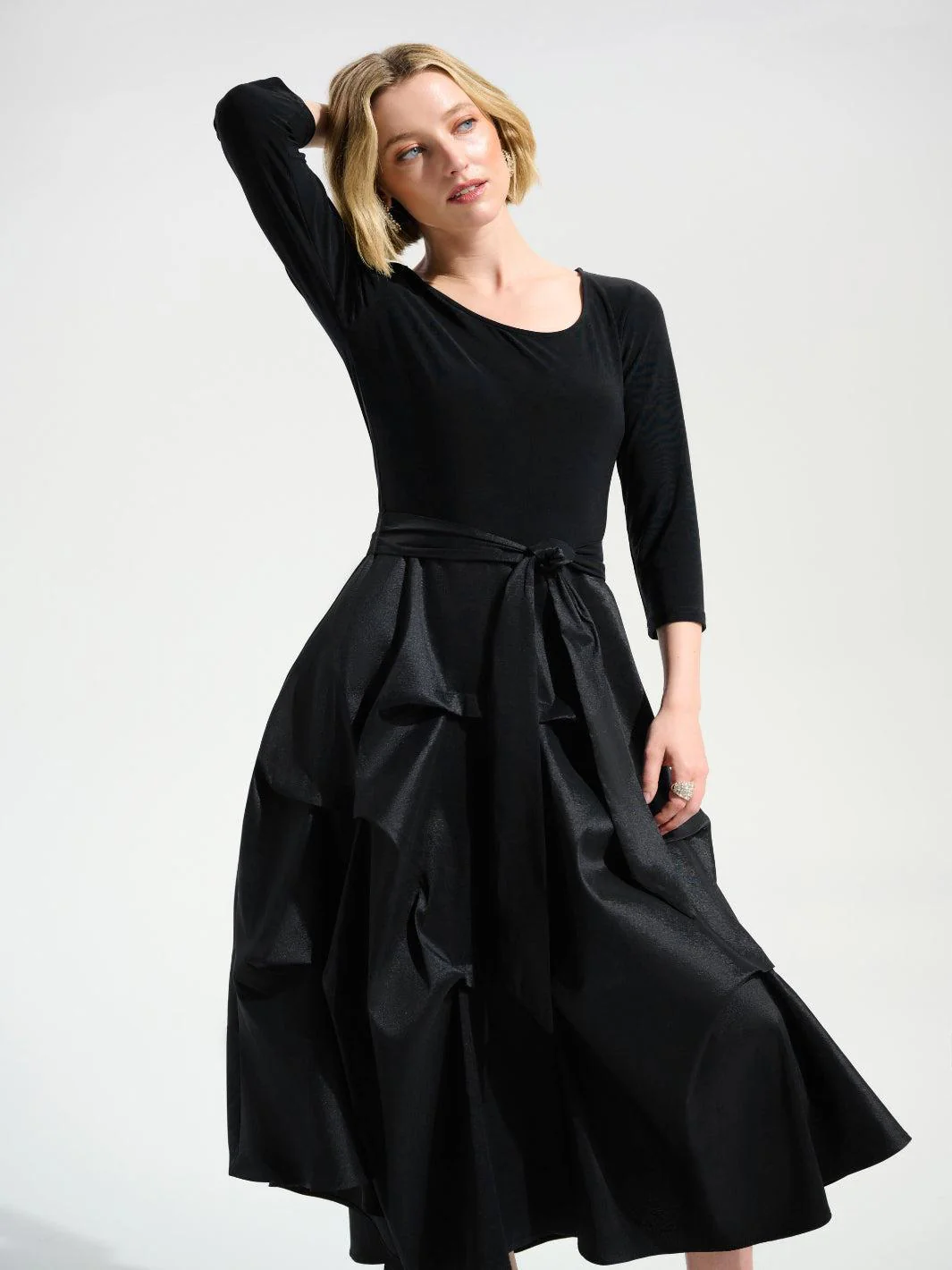 Joseph Ribkoff Midi Dress In Black 261720 - Image 2