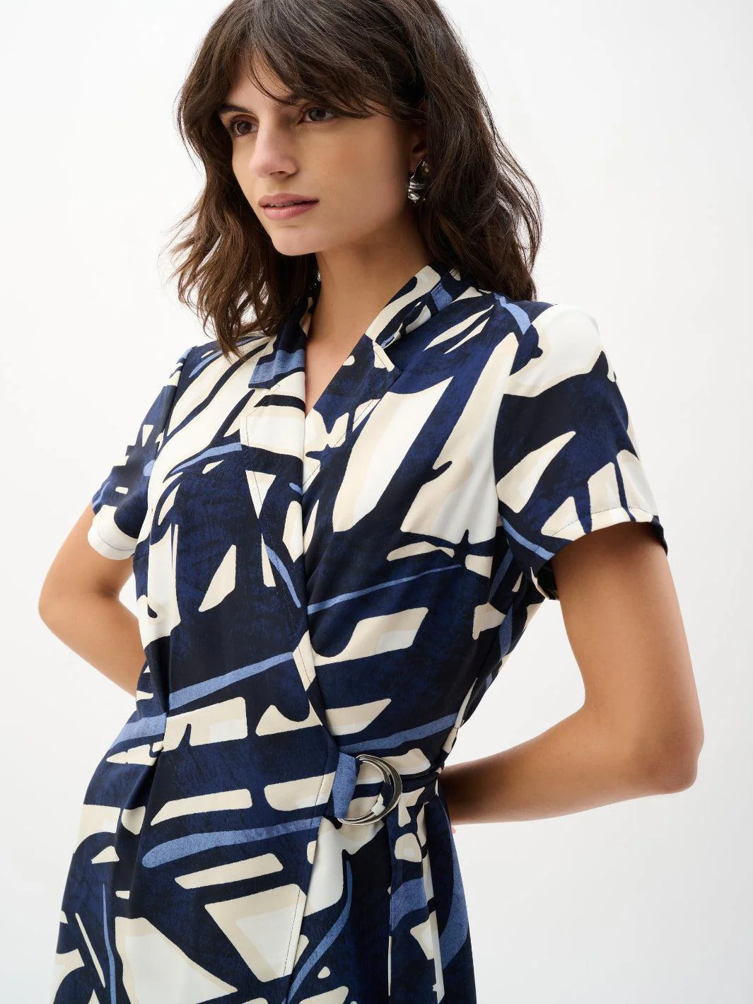 Joseph Ribkoff Midi Dress In Vanilla/Multi 262128 - Image 3