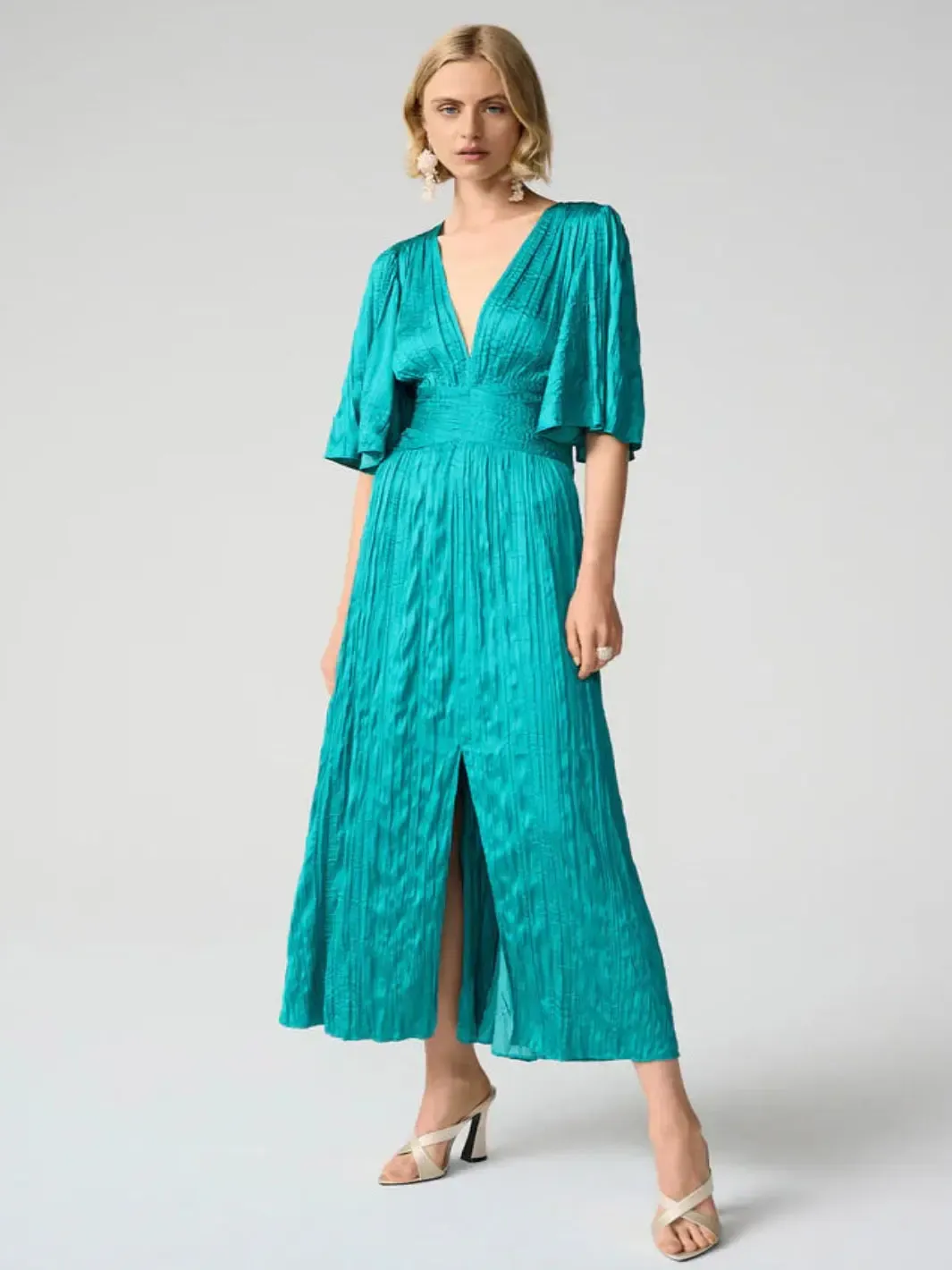 Joseph Ribkoff Midi Satin Dress In Oceanic 261962