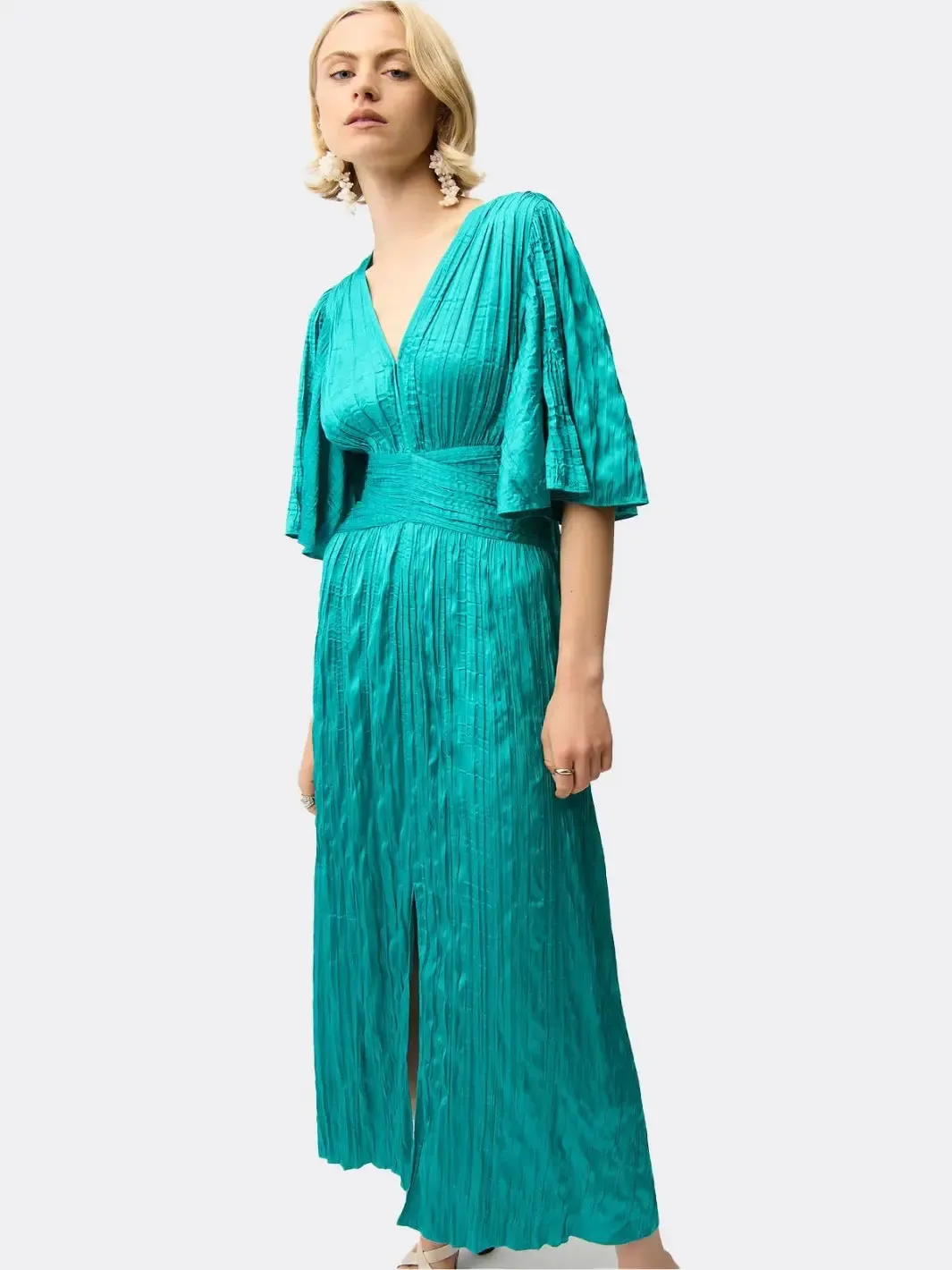 Joseph Ribkoff Midi Satin Dress In Oceanic 261962 - Image 3