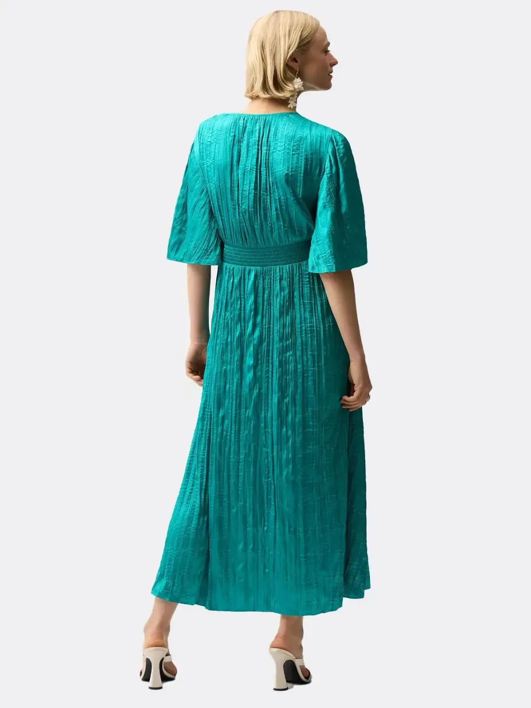 Joseph Ribkoff Midi Satin Dress In Oceanic 261962 - Image 4