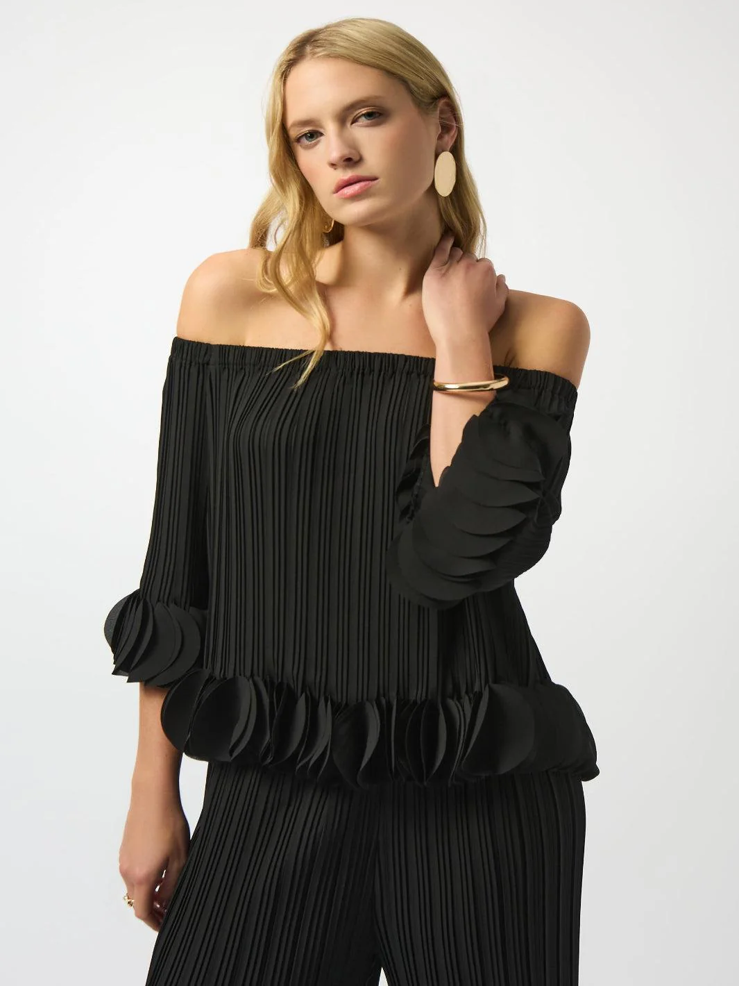 Joseph Ribkoff Off-shoulder Chic Top In Black 253939