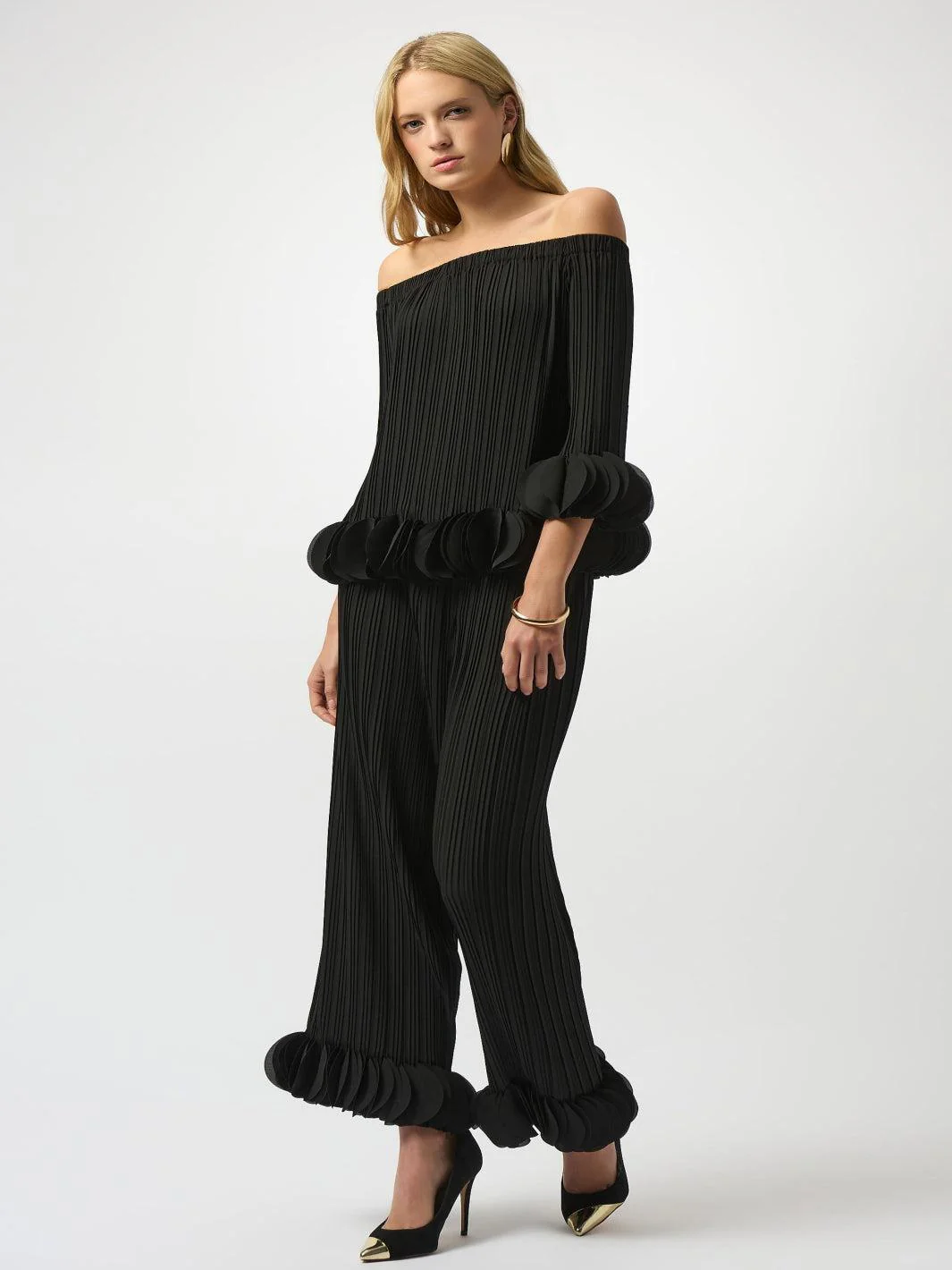 Joseph Ribkoff Off-shoulder Chic Top In Black 253939 - Image 2