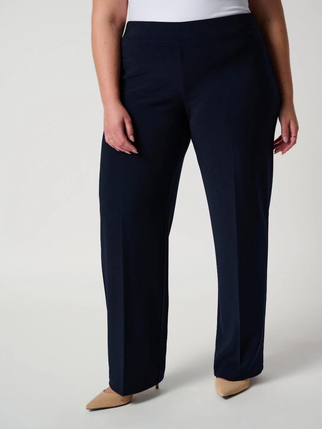 Joseph Ribkoff Pleated Straight Leg Pants In Midnight Blue 153088NOS - Image 2