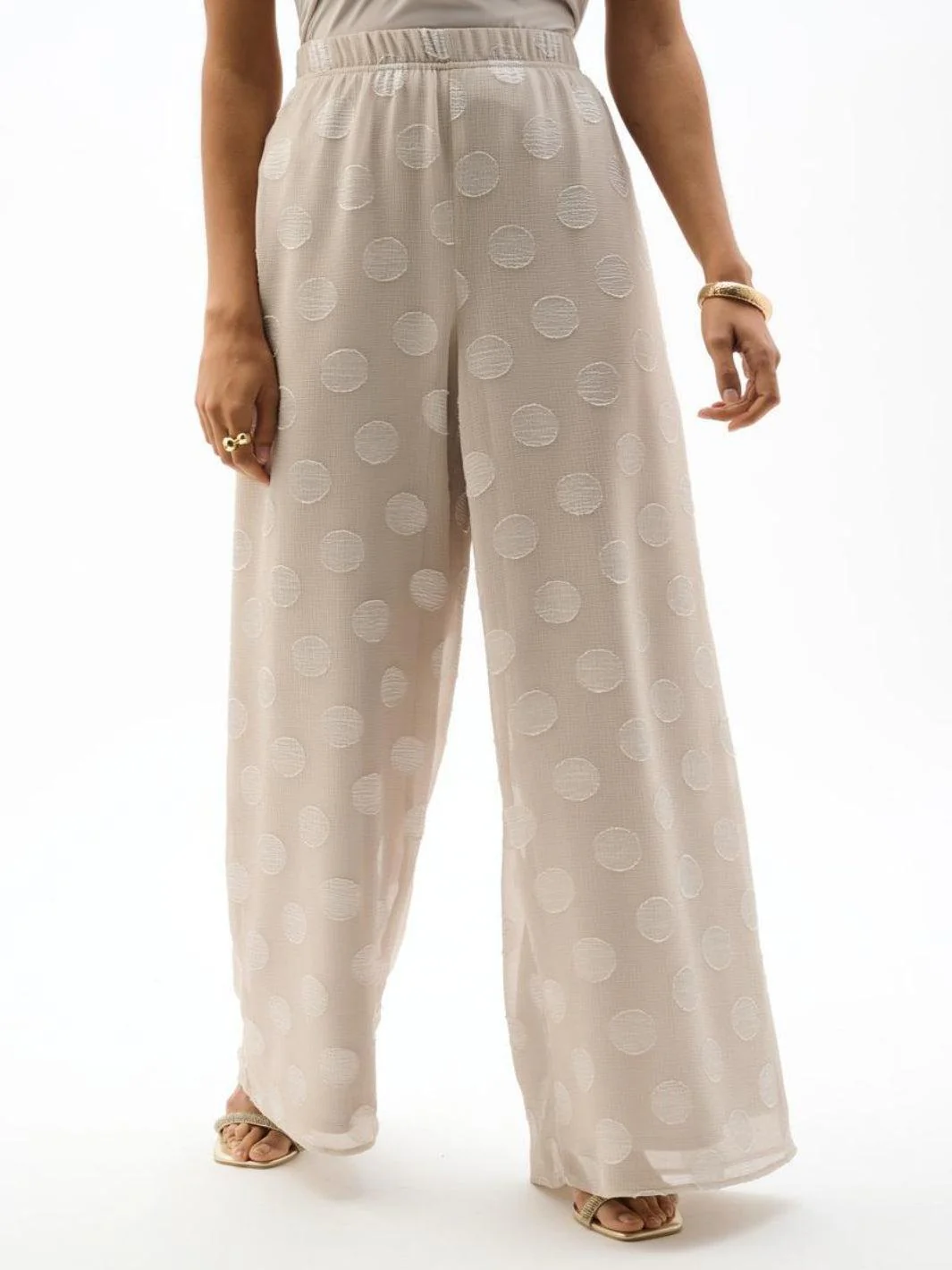 Joseph Ribkoff Polka Dot Trousers In Moonstone 262259 - Image 2