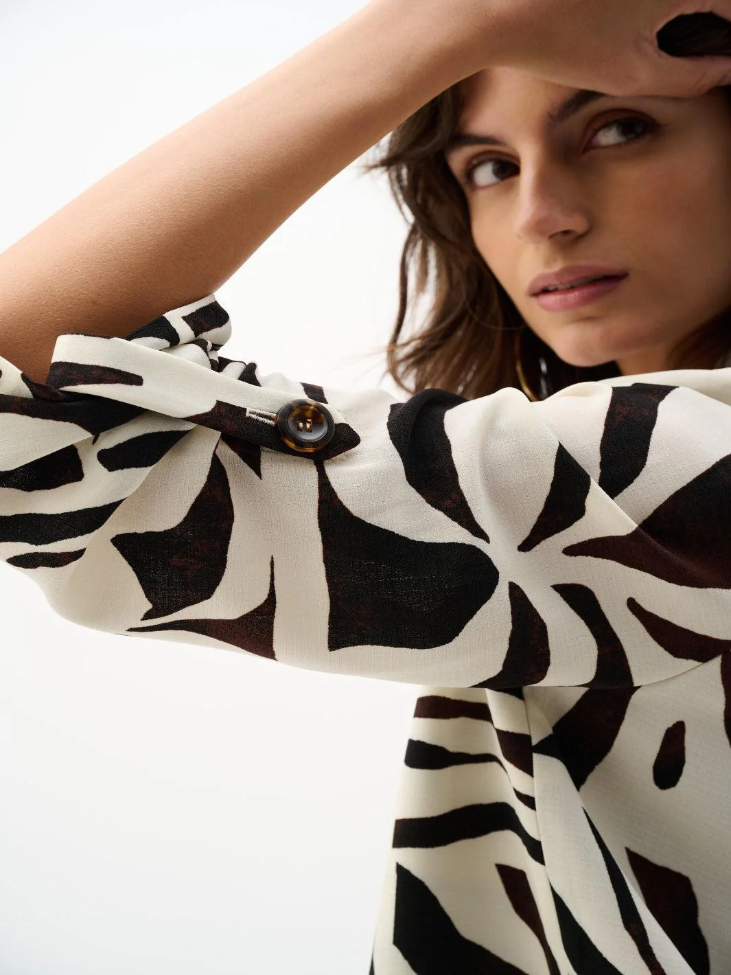 Joseph Ribkoff Printed Blazer In Beige/Mutli 262193 - Image 4