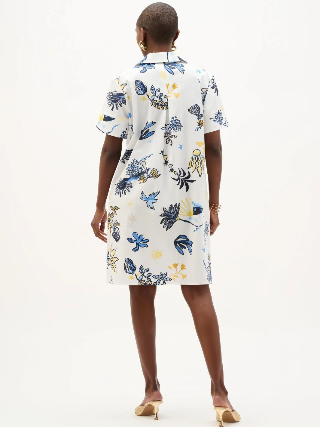 Joseph Ribkoff Printed Shirt Dress In Vanilla/Multi 262139 - Image 4