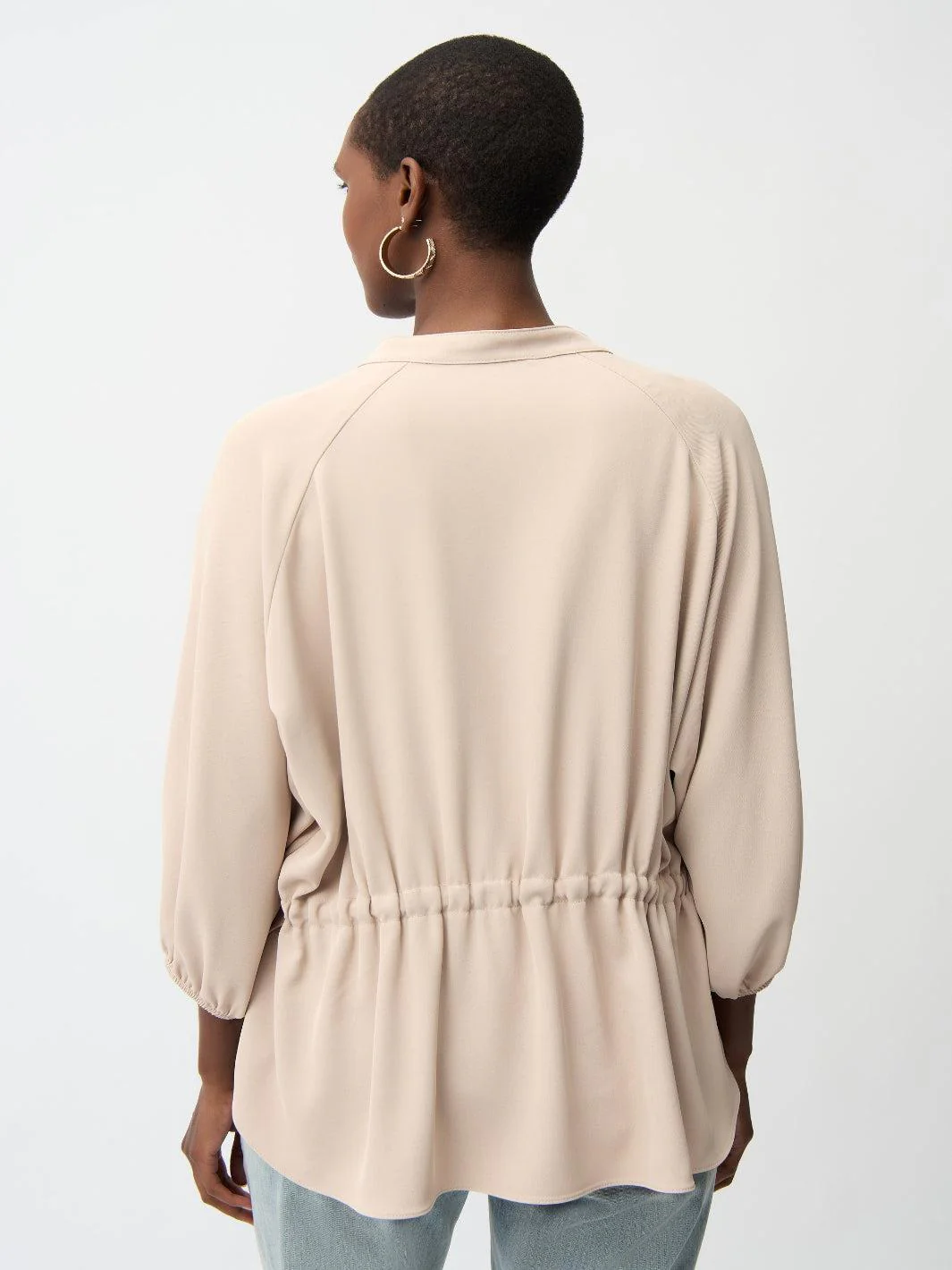 Joseph Ribkoff Puff-sleeve Top In Beige 261076 - Image 4