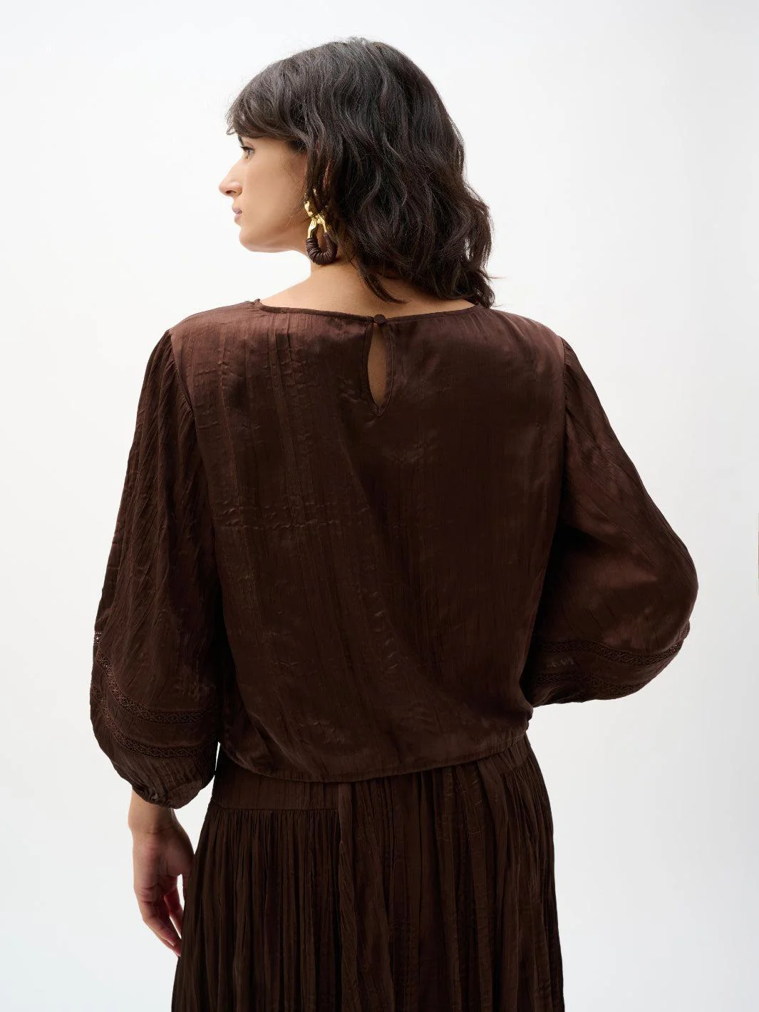 Joseph Ribkoff Relaxed Fit Top In Mahogony 262959 - Image 4