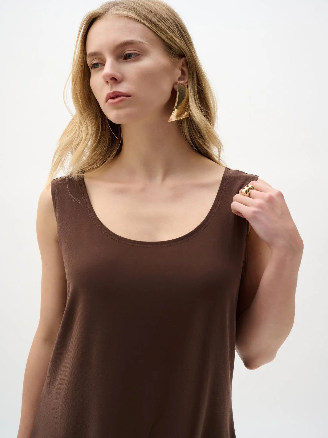 Joseph Ribkoff Silky Camisole In Mahogany 251970 - Image 3