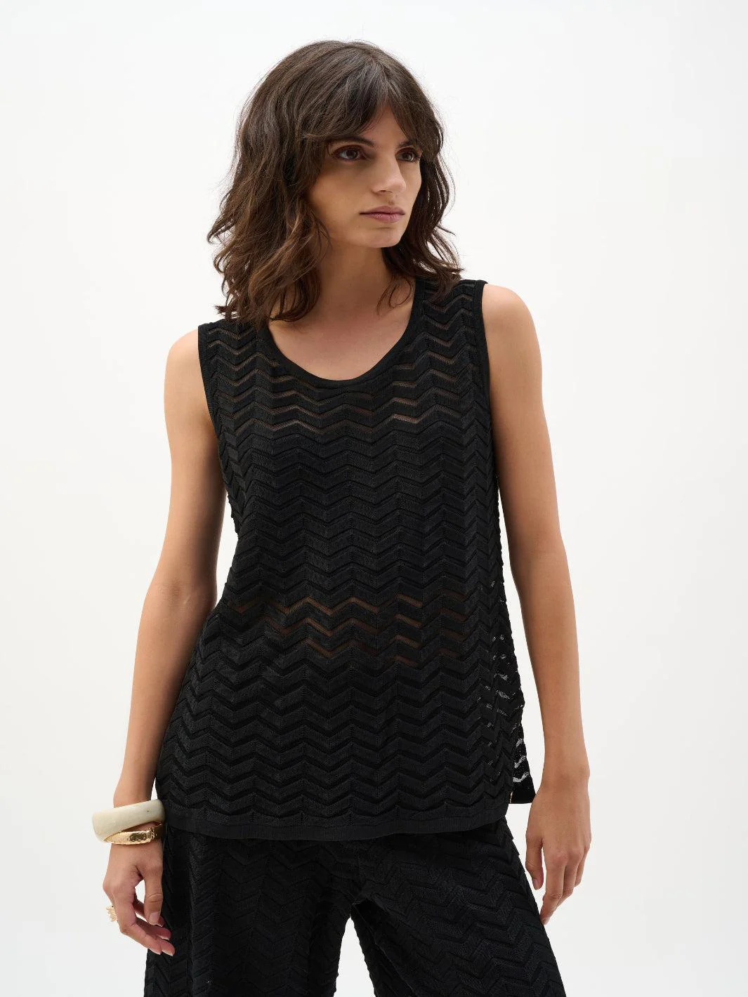 Joseph Ribkoff Sleeveless Top In Black 262932 - Image 2