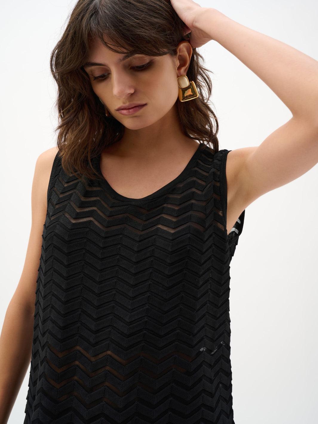 Joseph Ribkoff Sleeveless Top In Black 262932 - Image 4