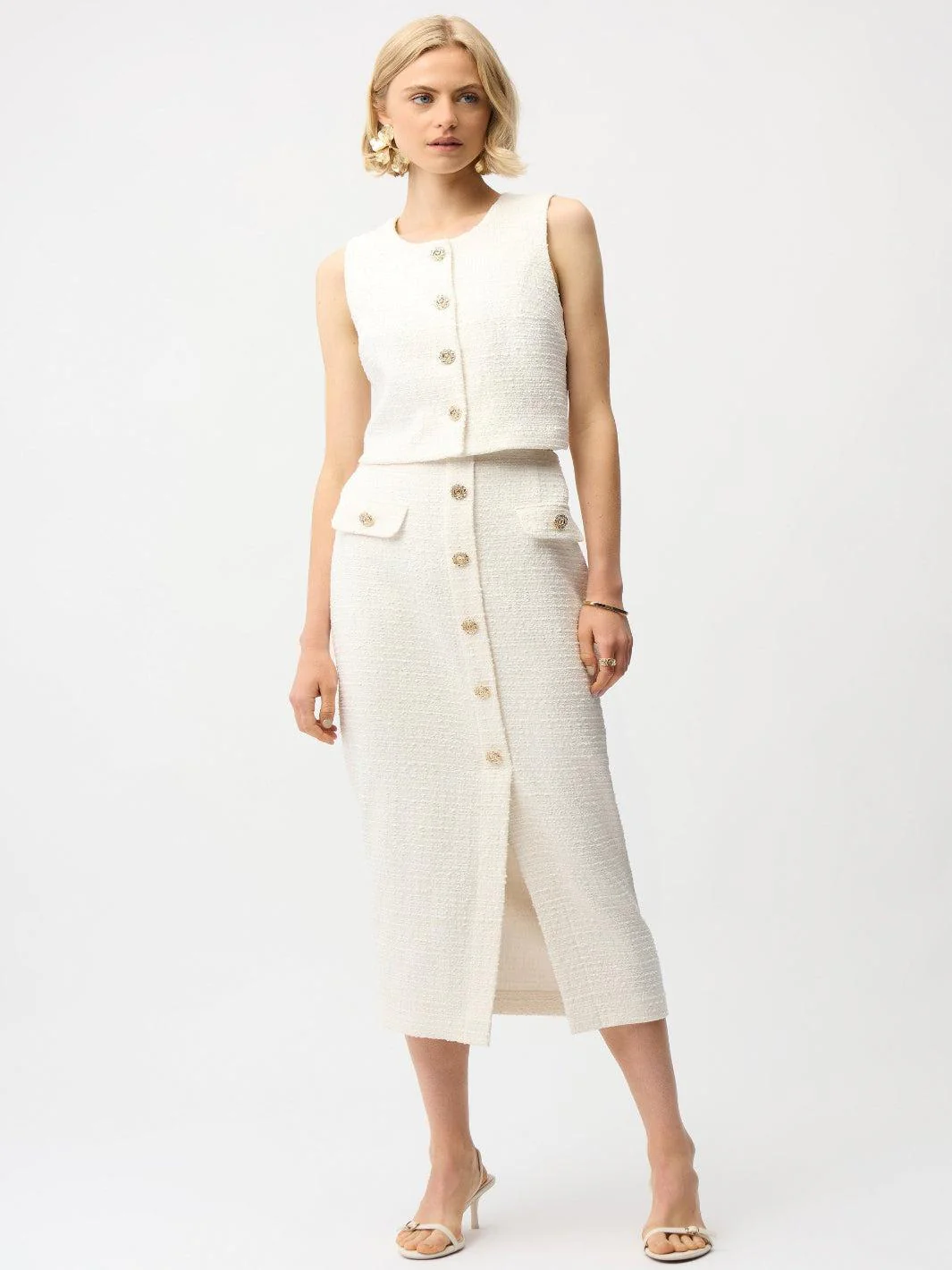 Joseph Ribkoff Sleeveless Top In Off-White 261300 - Image 2