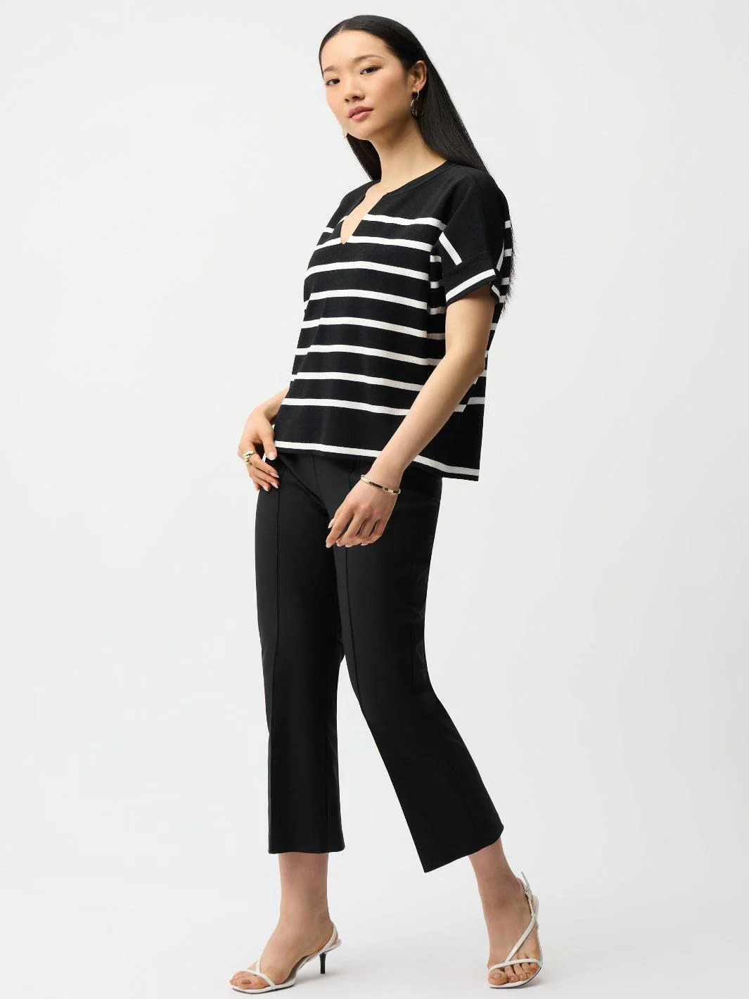 Joseph Ribkoff Slim Ankle-length Trousers In Black 261082