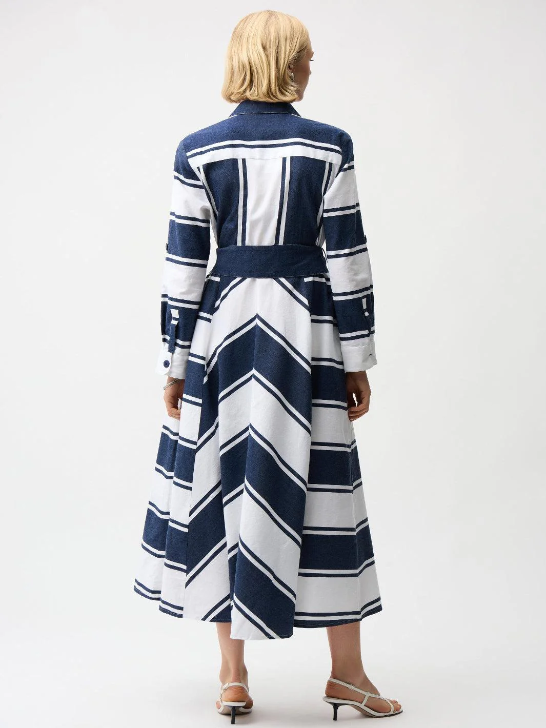 Joseph Ribkoff Striped Midi Dress Style 261936 - Image 5