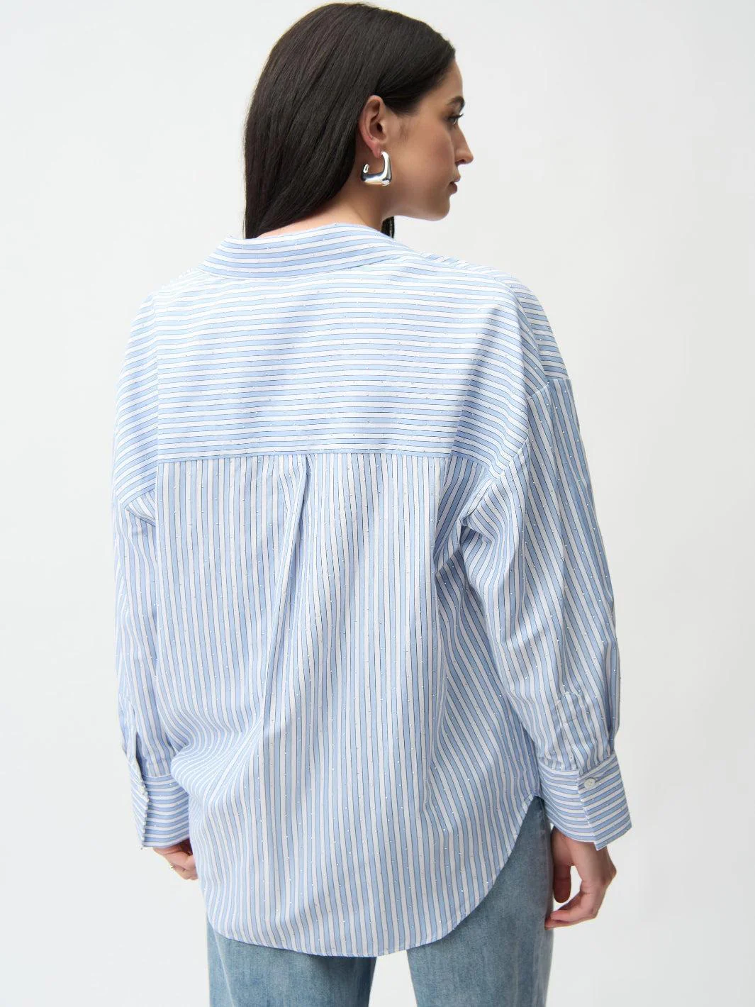 Joseph Ribkoff Striped Shirt In Blue/Vanilla 261931 - Image 5
