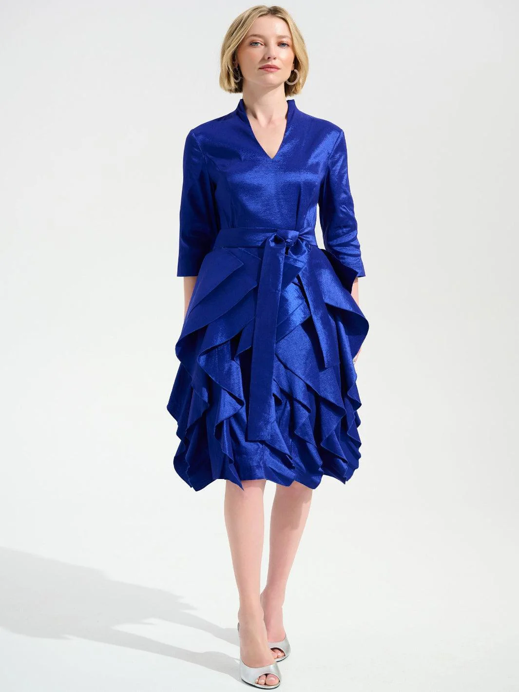 Joseph Ribkoff V-neck Midi Dress In Royal Sapphire 261741