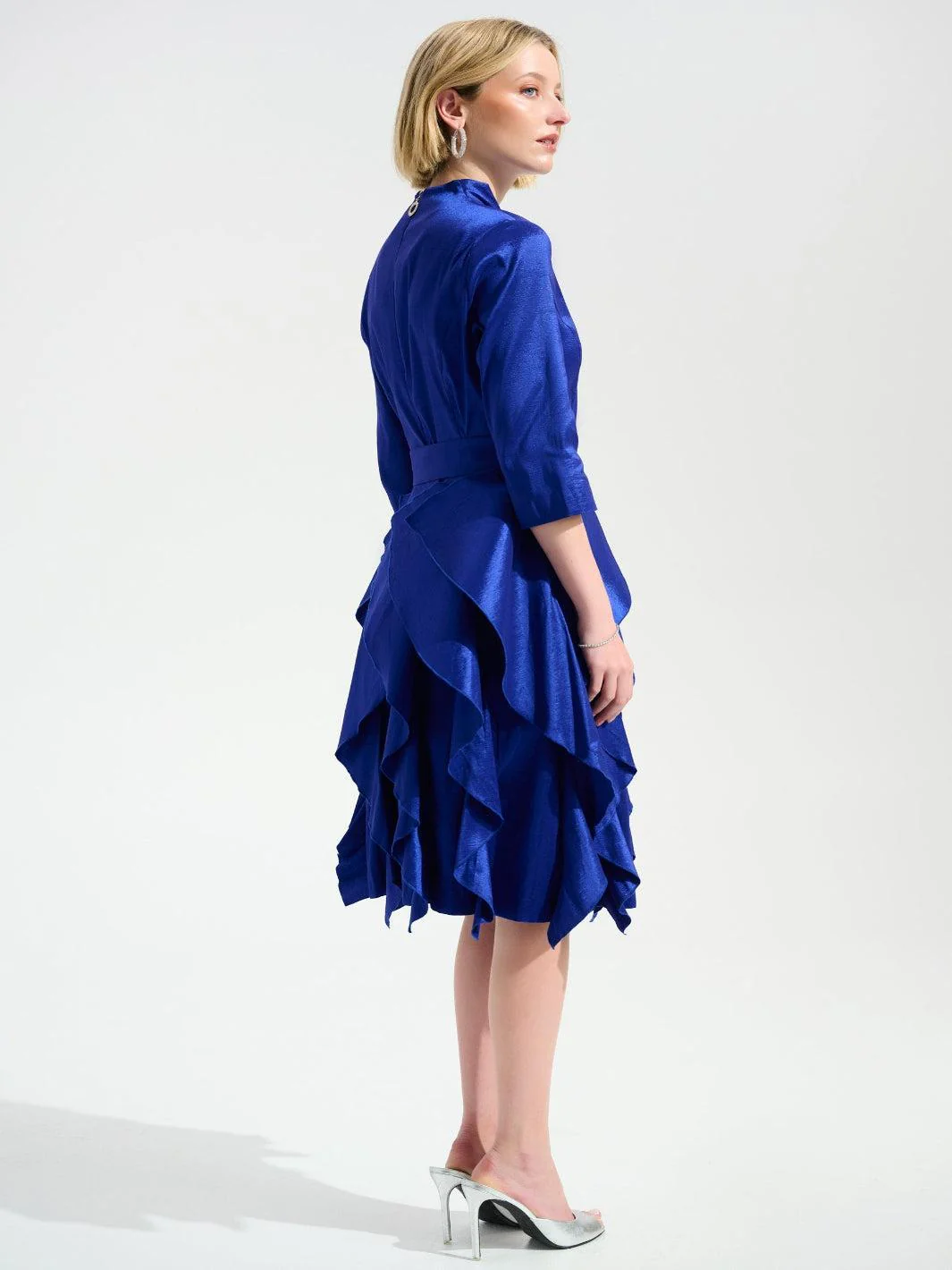 Joseph Ribkoff V-neck Midi Dress In Royal Sapphire 261741 - Image 5