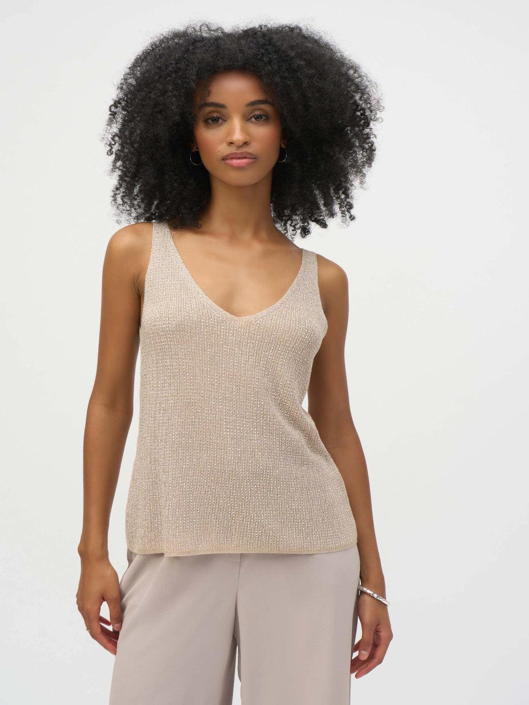 Joseph Ribkoff V-neck Pullover In Champagne 252915