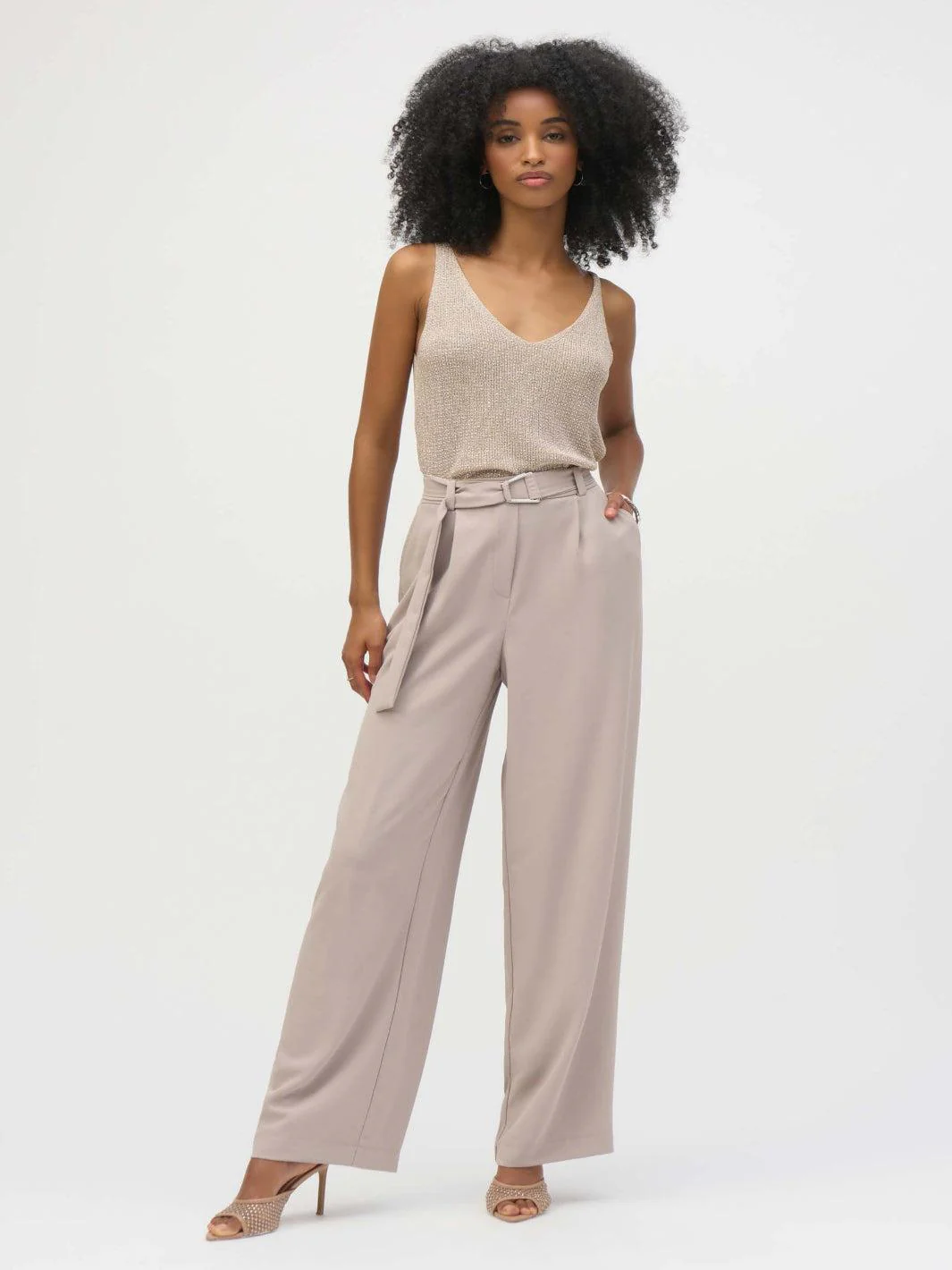 Joseph Ribkoff V-neck Pullover In Champagne 252915 - Image 2