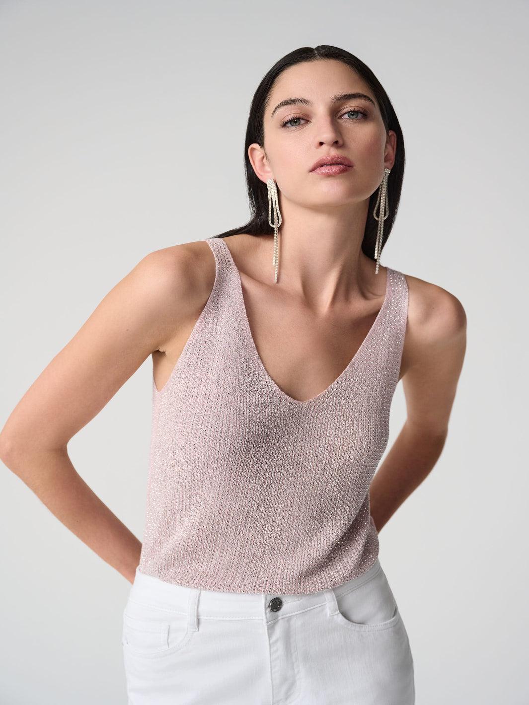 Joseph Ribkoff V-neck Pullover In Petal Pink 252915S26 - Image 3