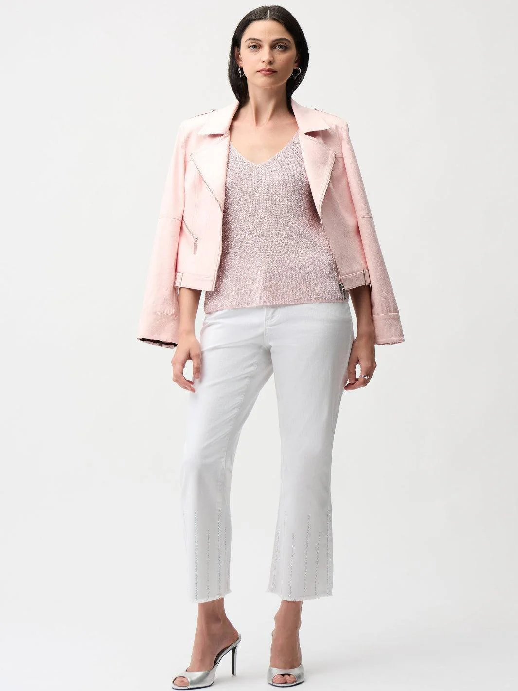 Joseph Ribkoff V-neck Pullover In Petal Pink 252915S26 - Image 4