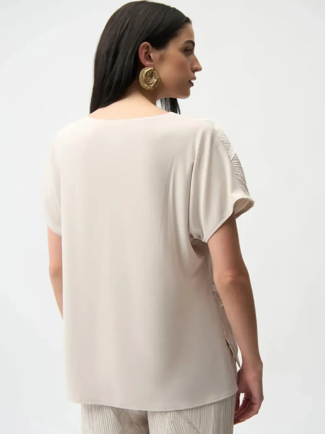 Joseph Ribkoff V-neck Relaxed Fit Top In Moonstone 261160 - Image 5