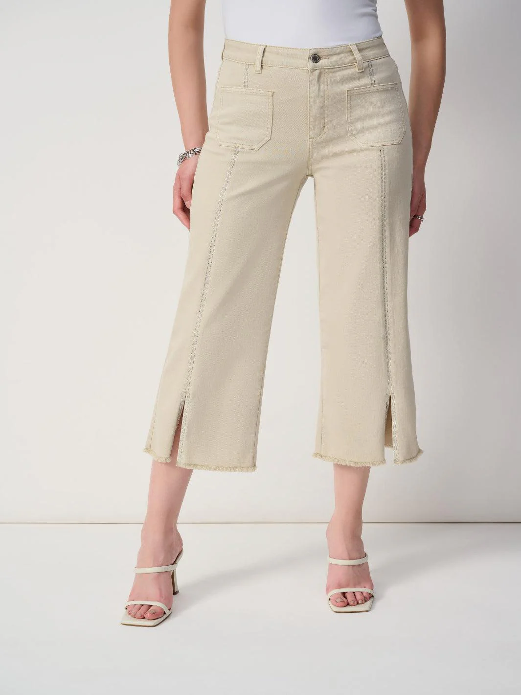 Joseph Ribkoff Wide-leg Cropped Jeans In Moonstone 251901S26 - Image 2