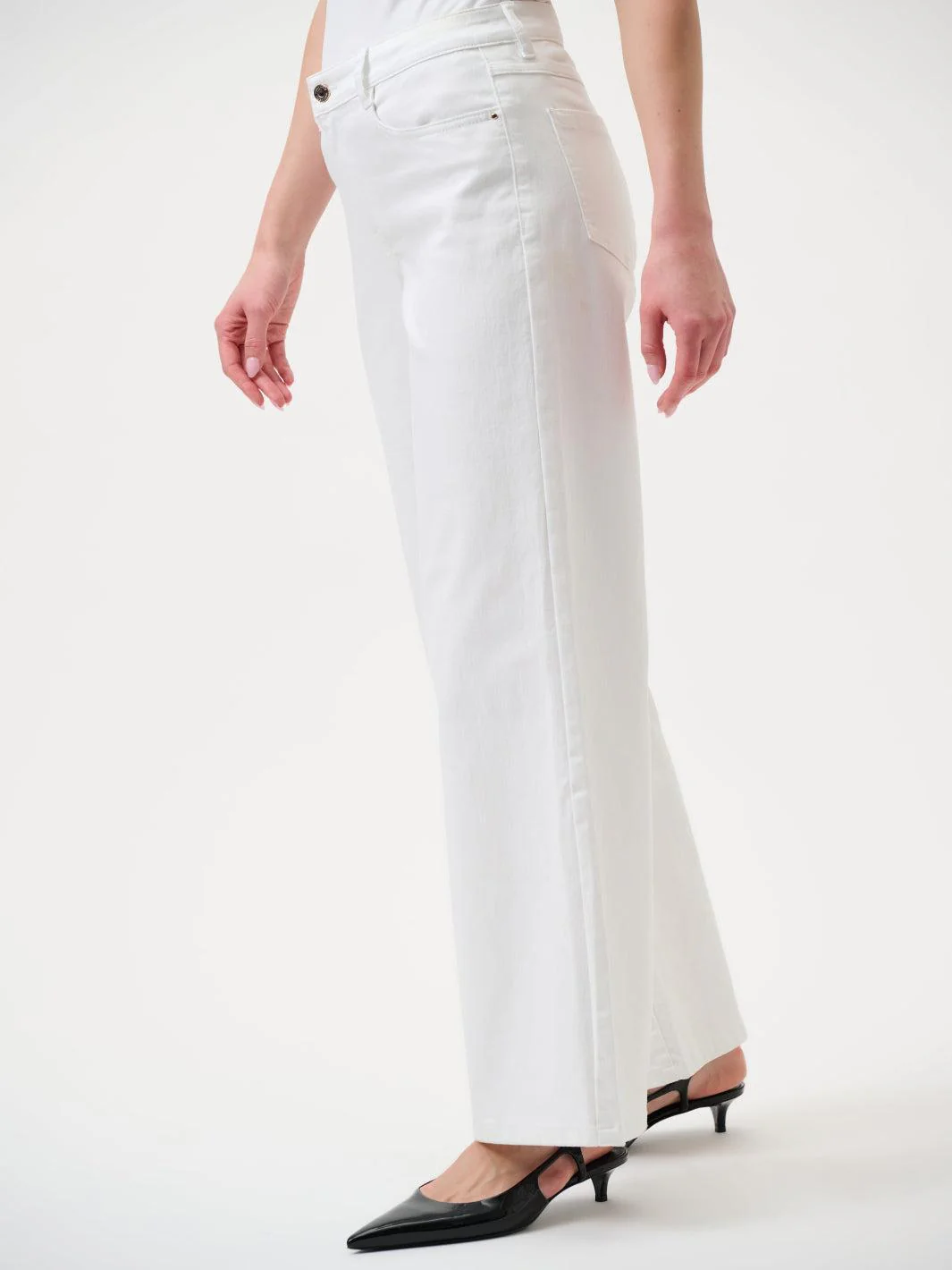 Joseph Ribkoff Wide-leg Jeans In White 251968F25 - Image 3