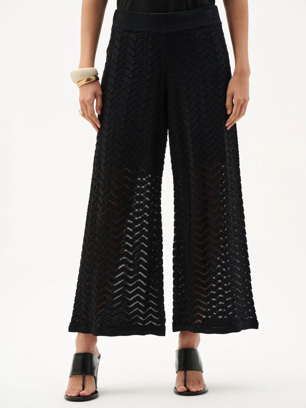 Joseph Ribkoff Wide Leg Pants In Black 262933 - Image 2