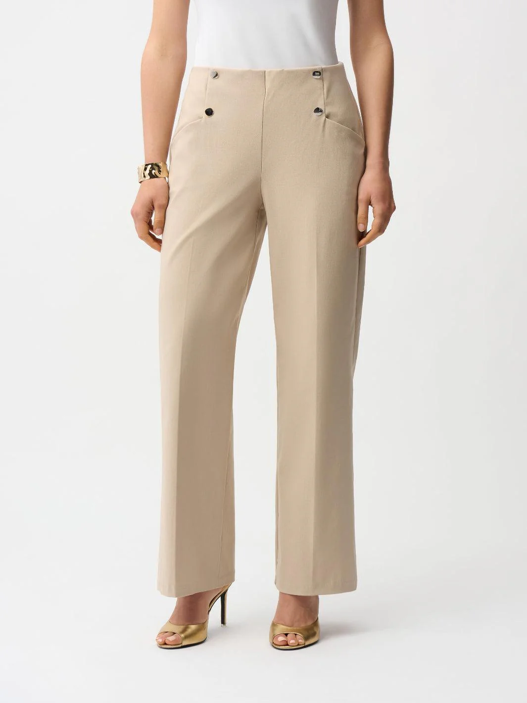 Joseph Ribkoff Wide-leg Trousers In Beige 261040 - Image 2