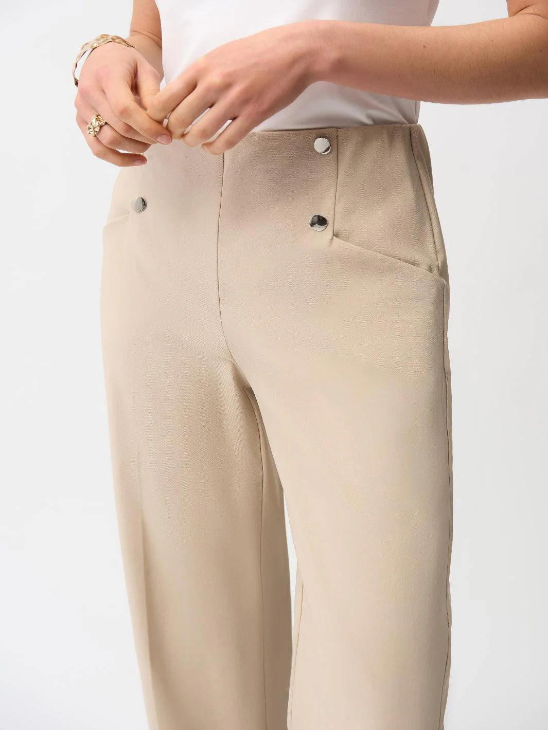 Joseph Ribkoff Wide-leg Trousers In Beige 261040 - Image 3