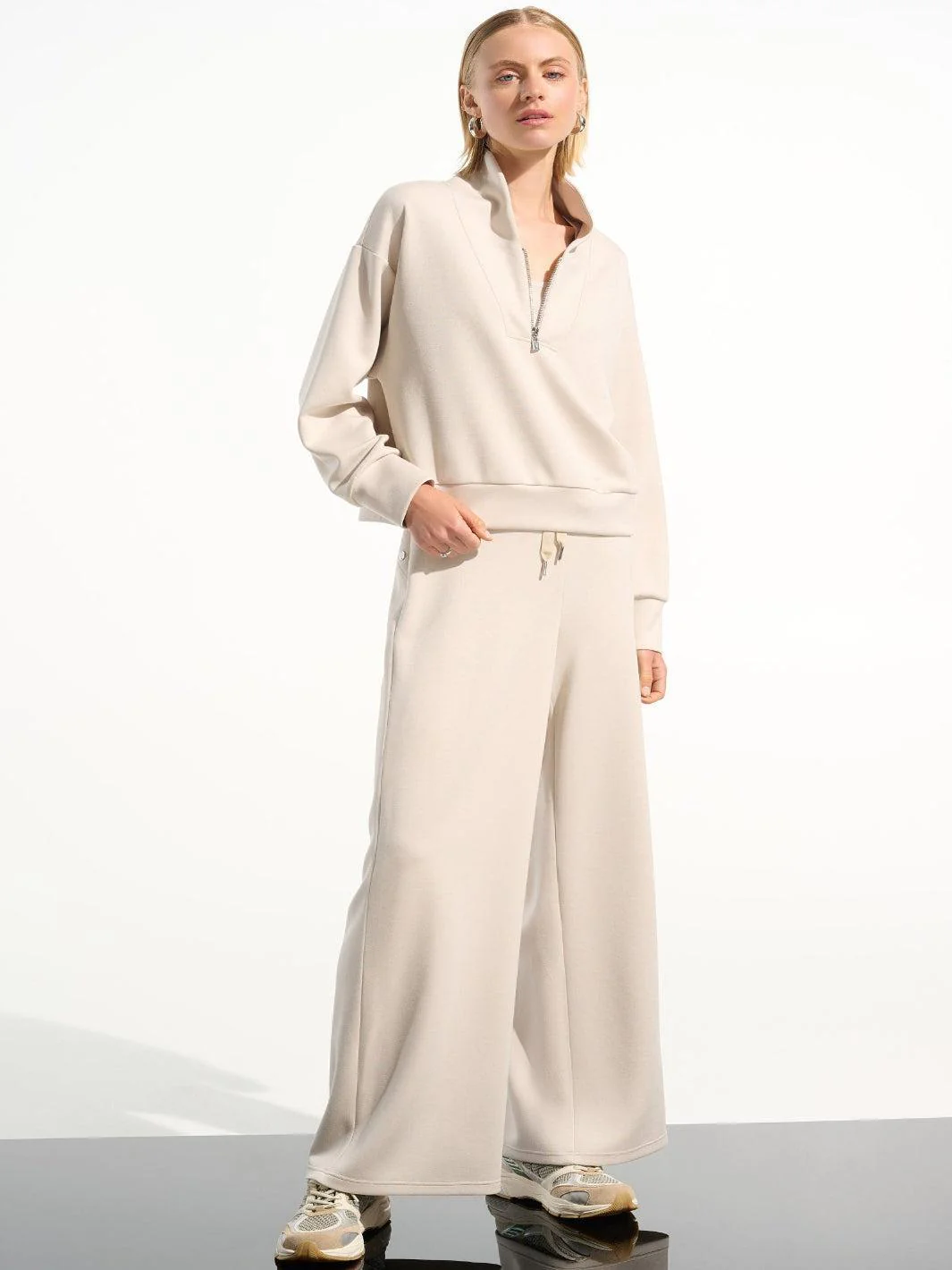 Joseph Ribkoff Wide-leg Trousers In Moonstone 261649