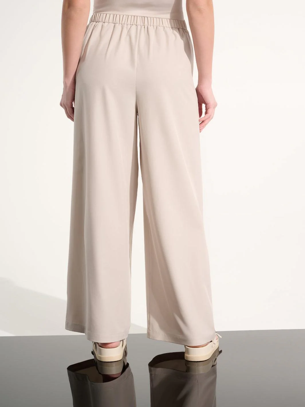 Joseph Ribkoff Wide Leg Trousers In Moonstone 262622 - Image 4