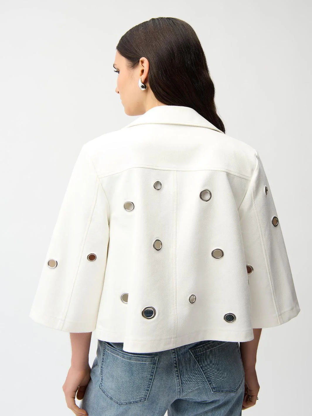 Joseph Ribkoff Zipper Jacket In Vanilla 261905 - Image 4
