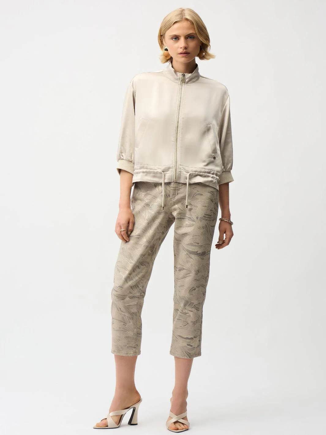 Joseph Ribkoff Zipper Relaxed Fit Jacket In Moonstone 261913 - Image 3