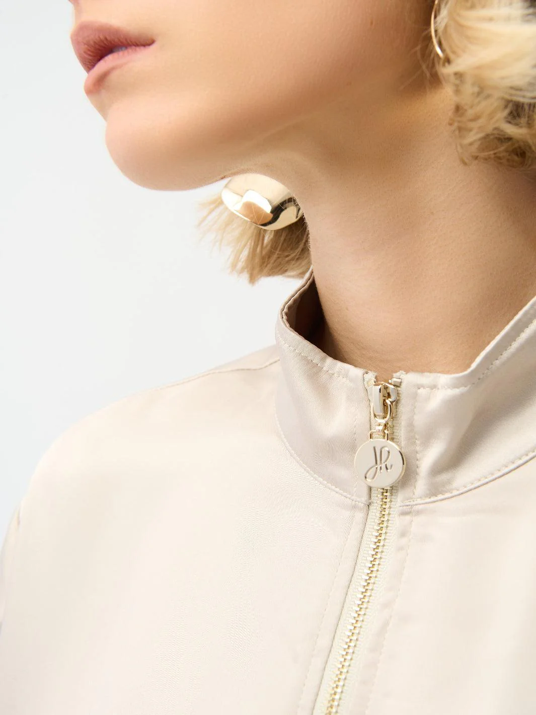 Joseph Ribkoff Zipper Relaxed Fit Jacket In Moonstone 261913 - Image 4