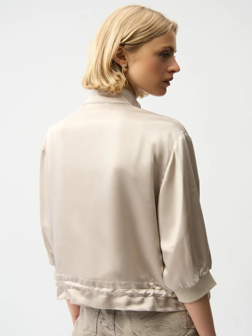Joseph Ribkoff Zipper Relaxed Fit Jacket In Moonstone 261913 - Image 5