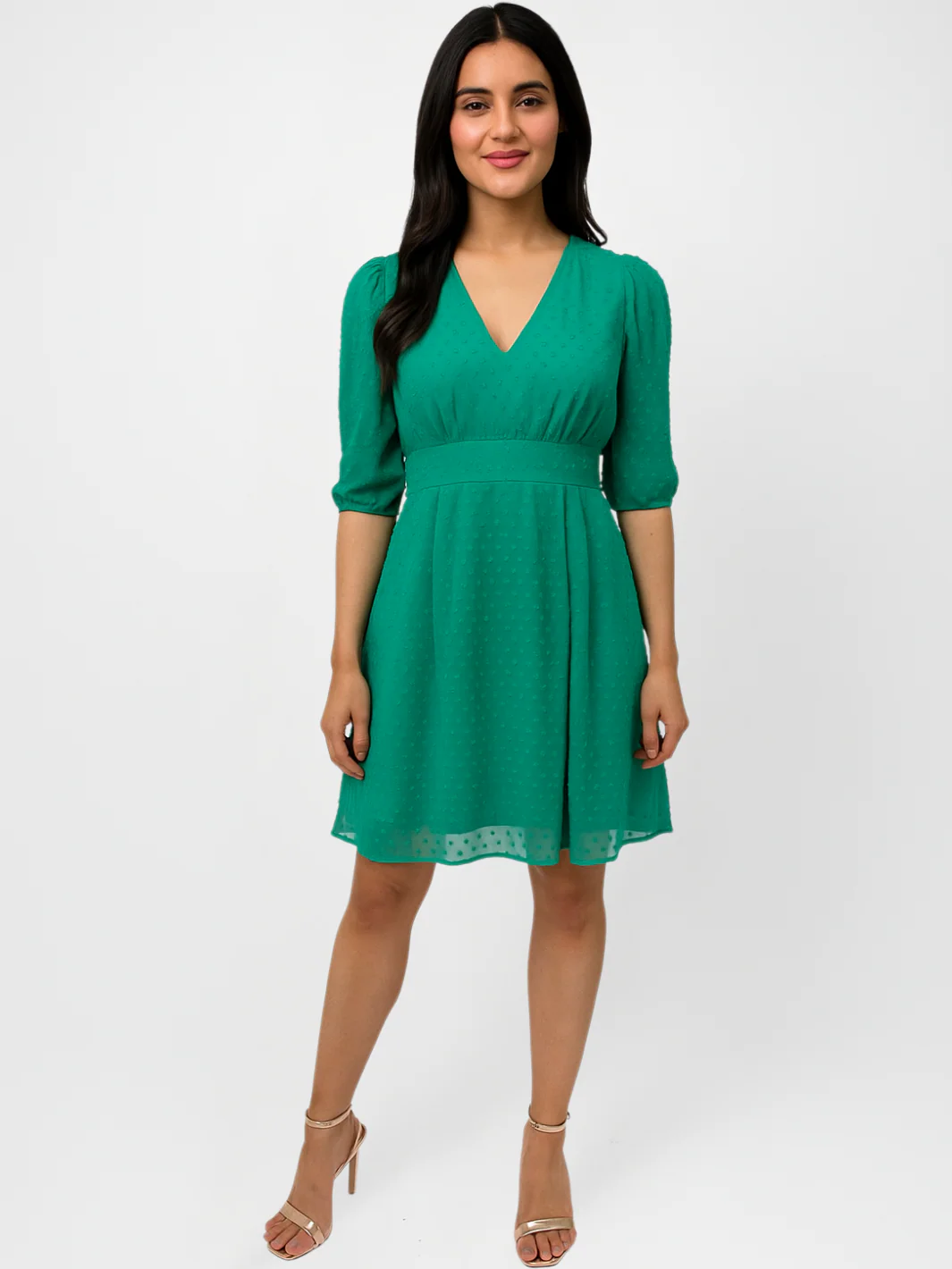 Kate & Pippa Audrey Mini Dress In Green
