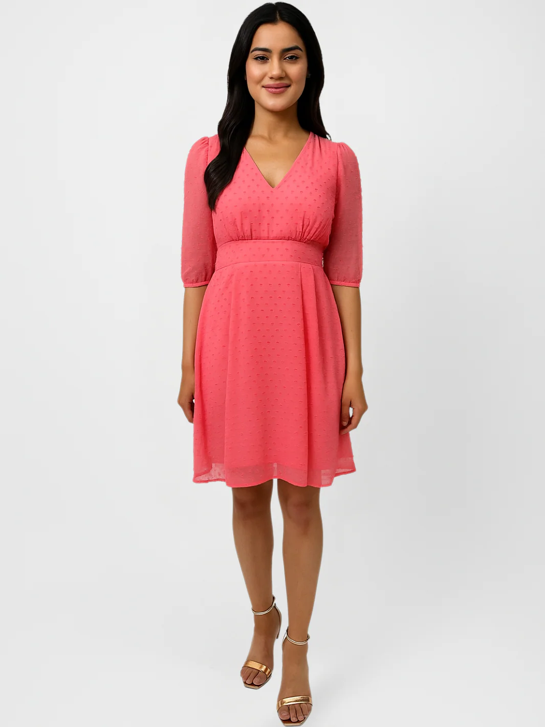 Kate & Pippa Audrey Mini Dress In Light Pink