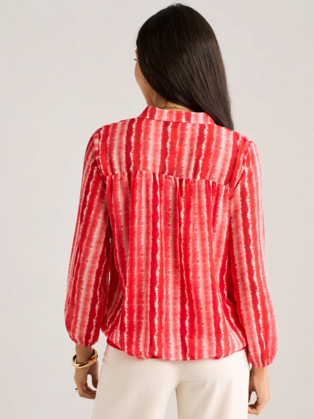 Kate & Pippa Bella Band Top In Coral Wave Print - Image 5