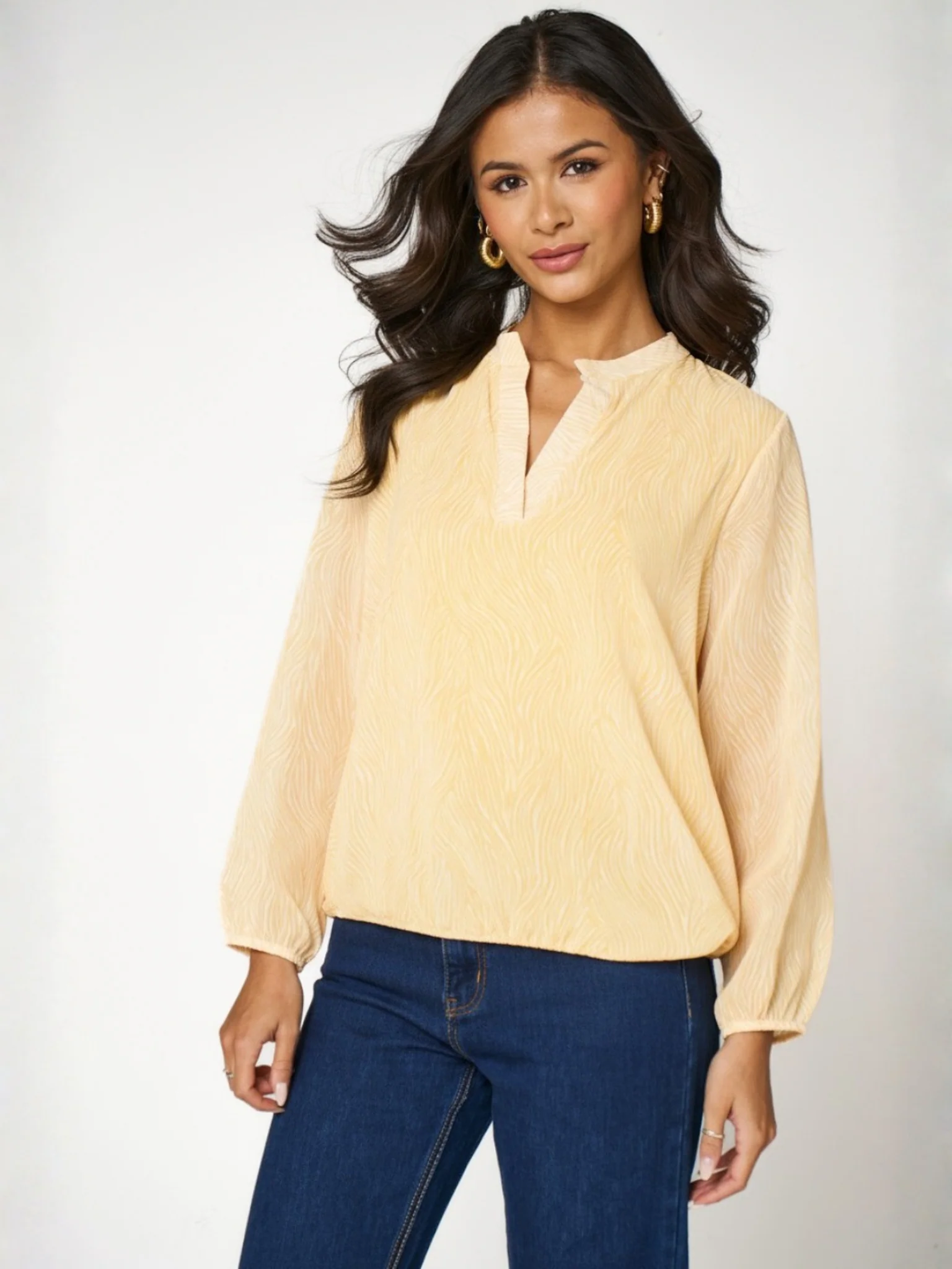 Kate & Pippa Bella Band Top In Lemon Print