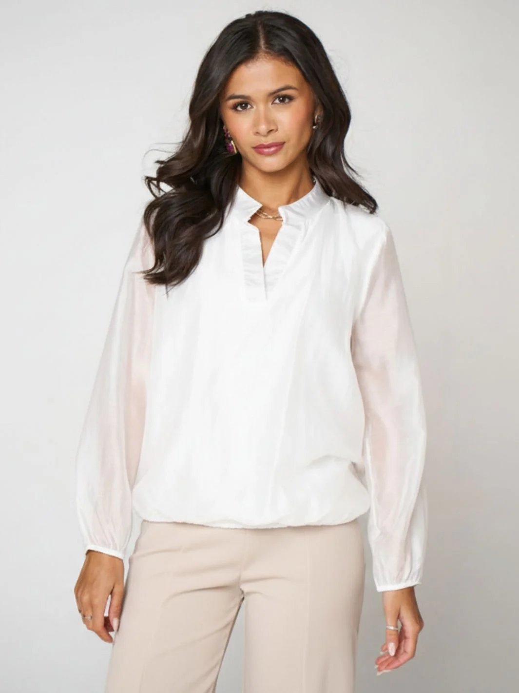 Kate & Pippa Bella Band Top In White