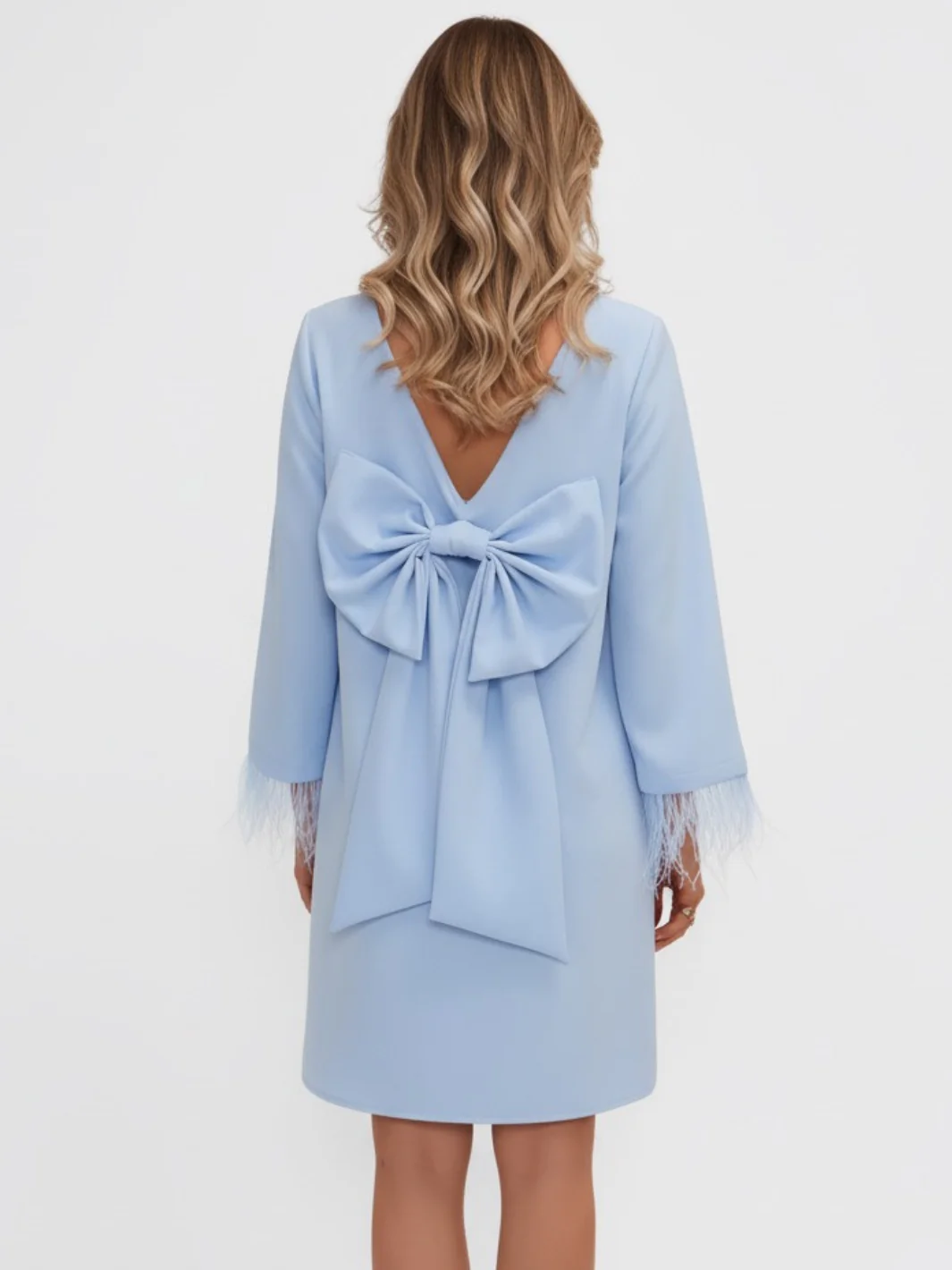 Kate & Pippa Dakota Mini Shift Dress In Light Blue - Image 5