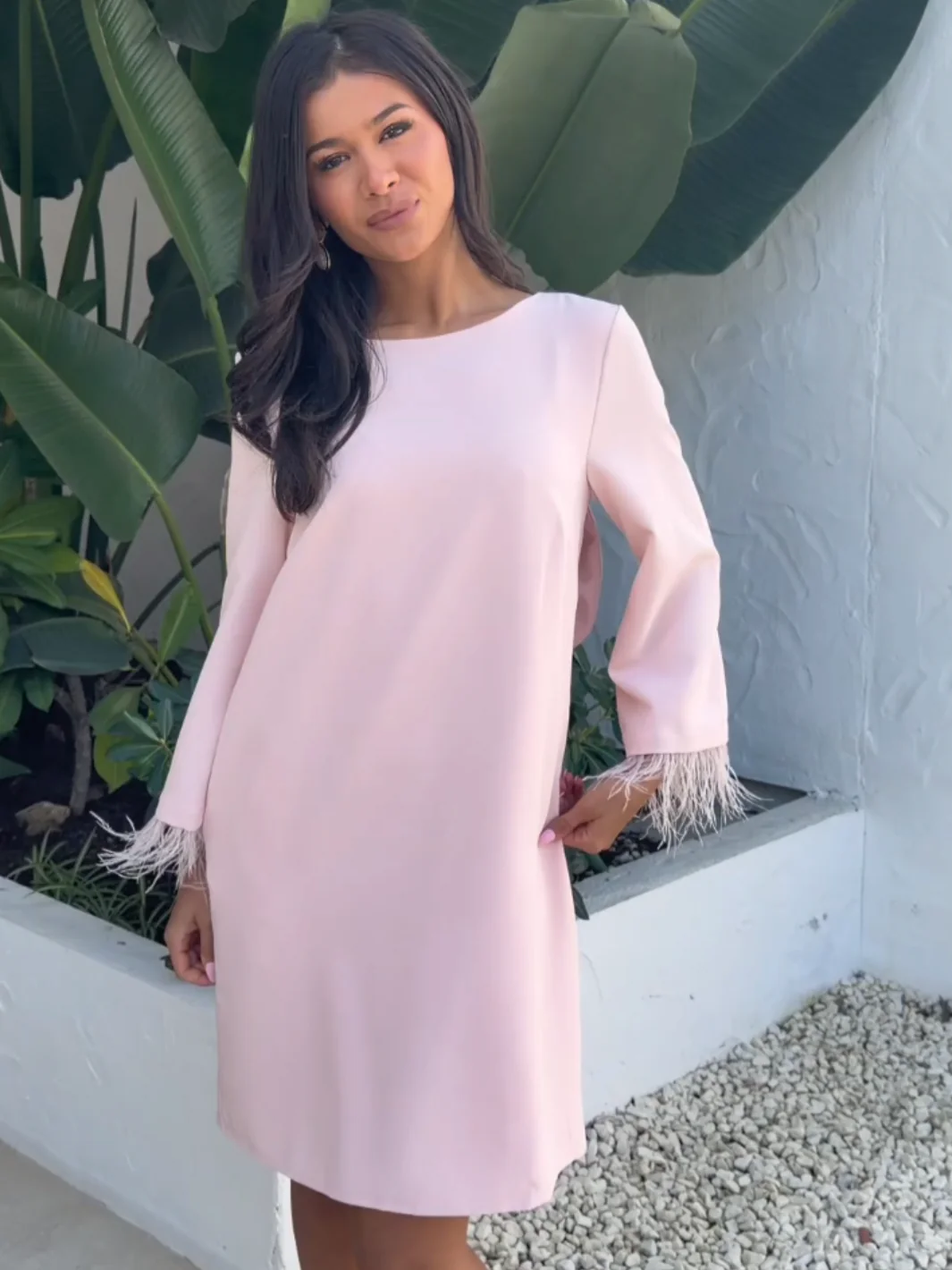 Kate & Pippa Dakota Mini Shift Dress In Pale Pink - Image 3