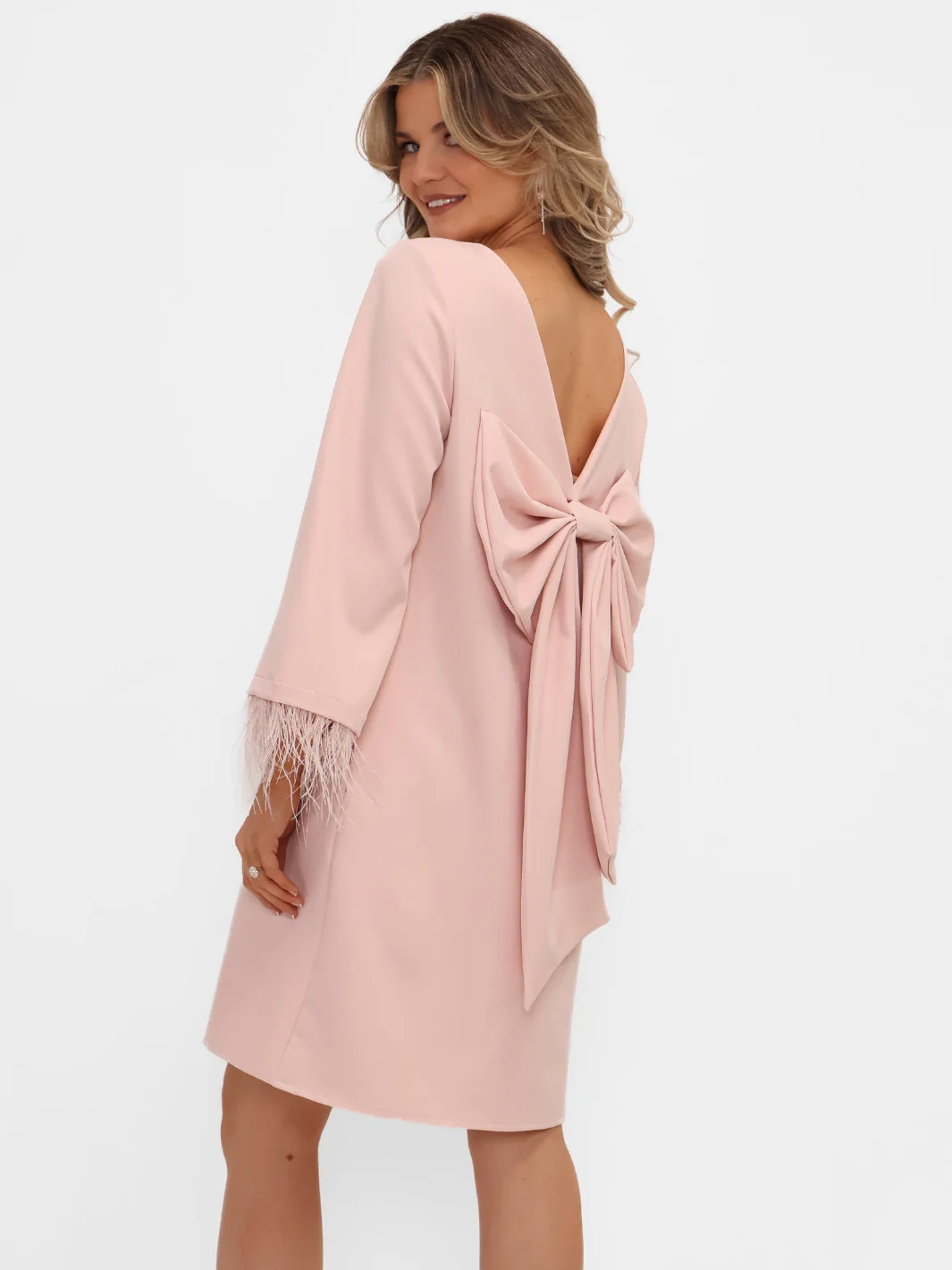 Kate & Pippa Dakota Mini Shift Dress In Pale Pink - Image 4