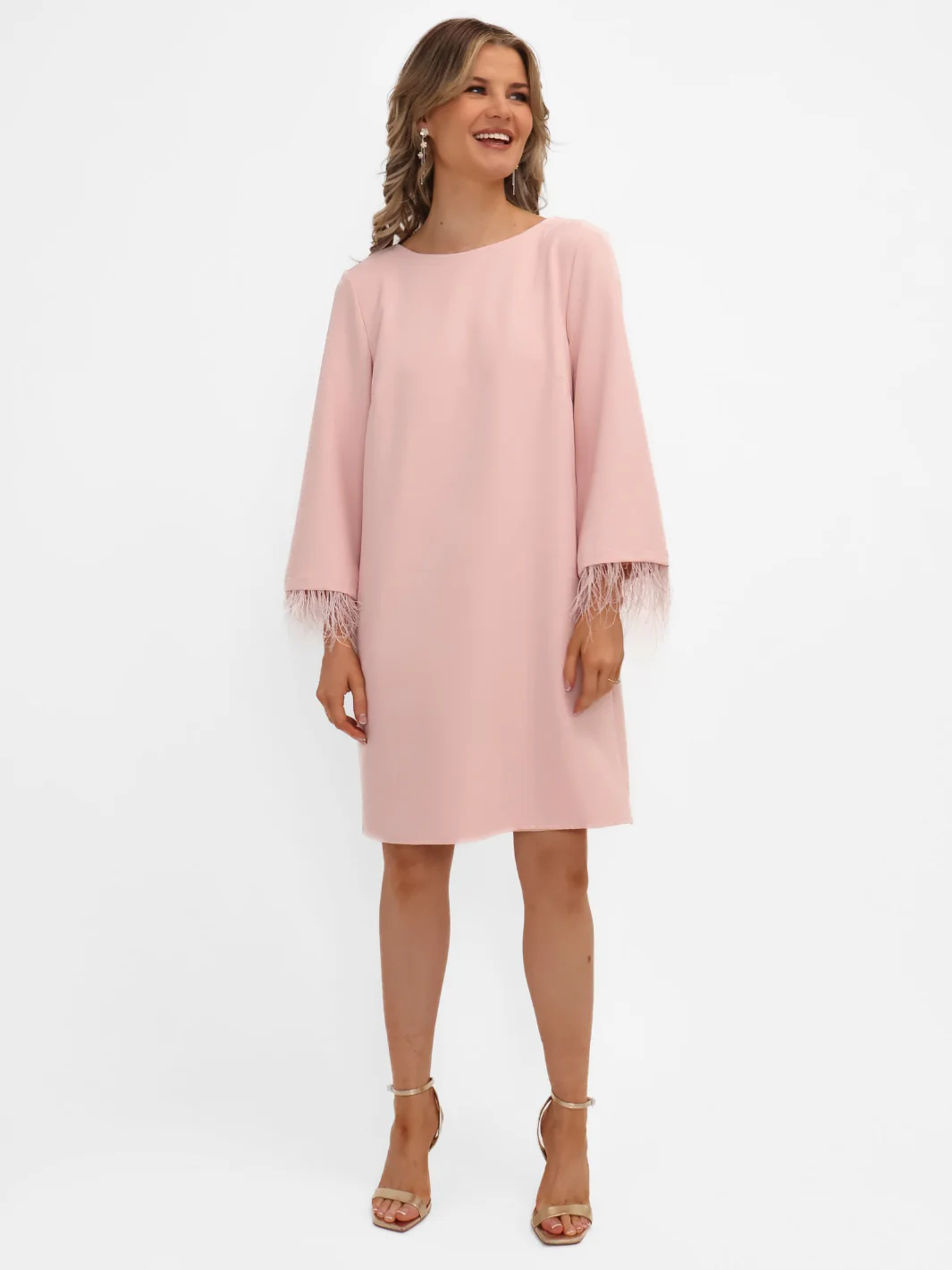 Kate & Pippa Dakota Mini Shift Dress In Pale Pink - Image 8