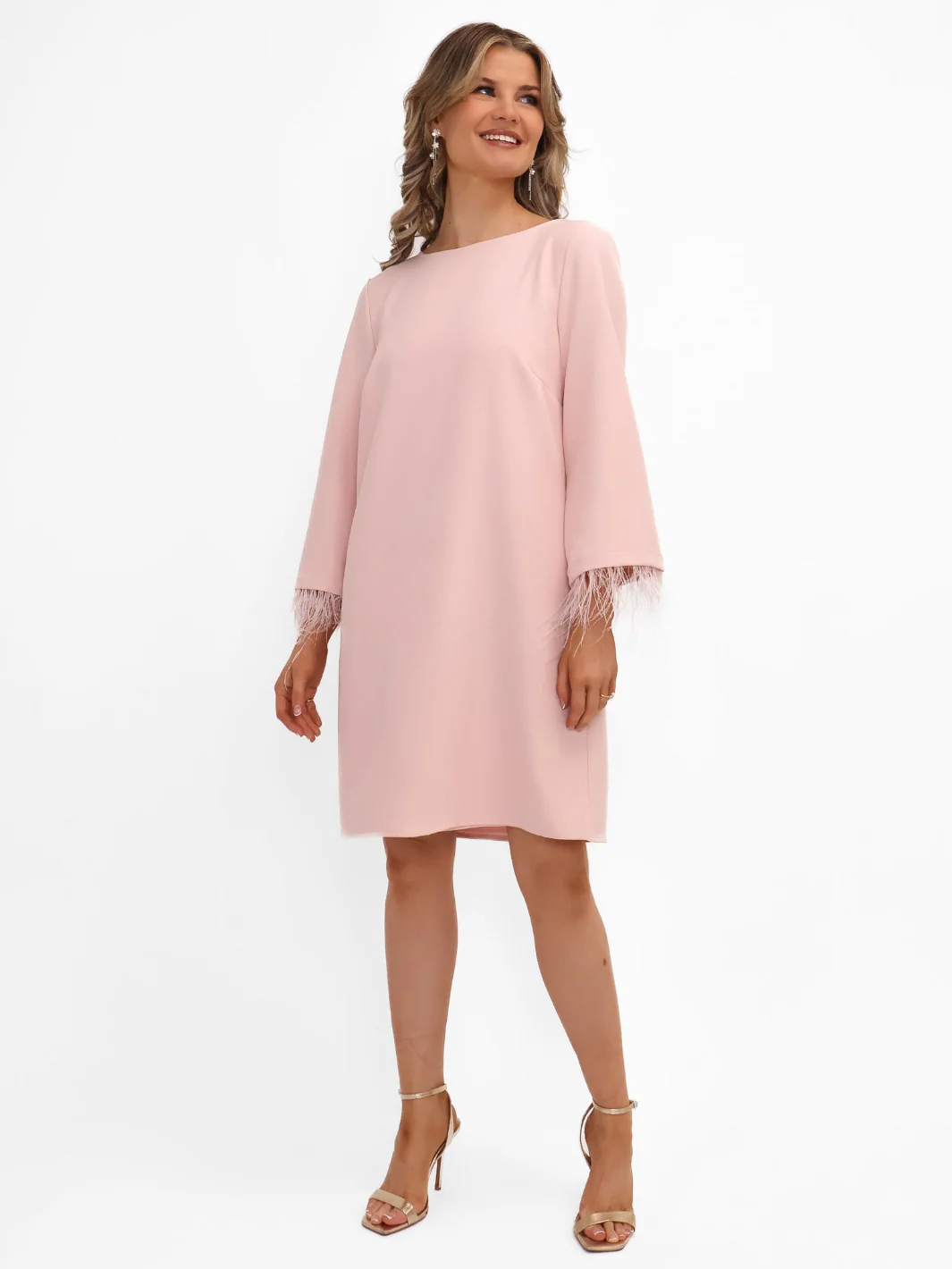 Kate & Pippa Dakota Mini Shift Dress In Pale Pink - Image 9
