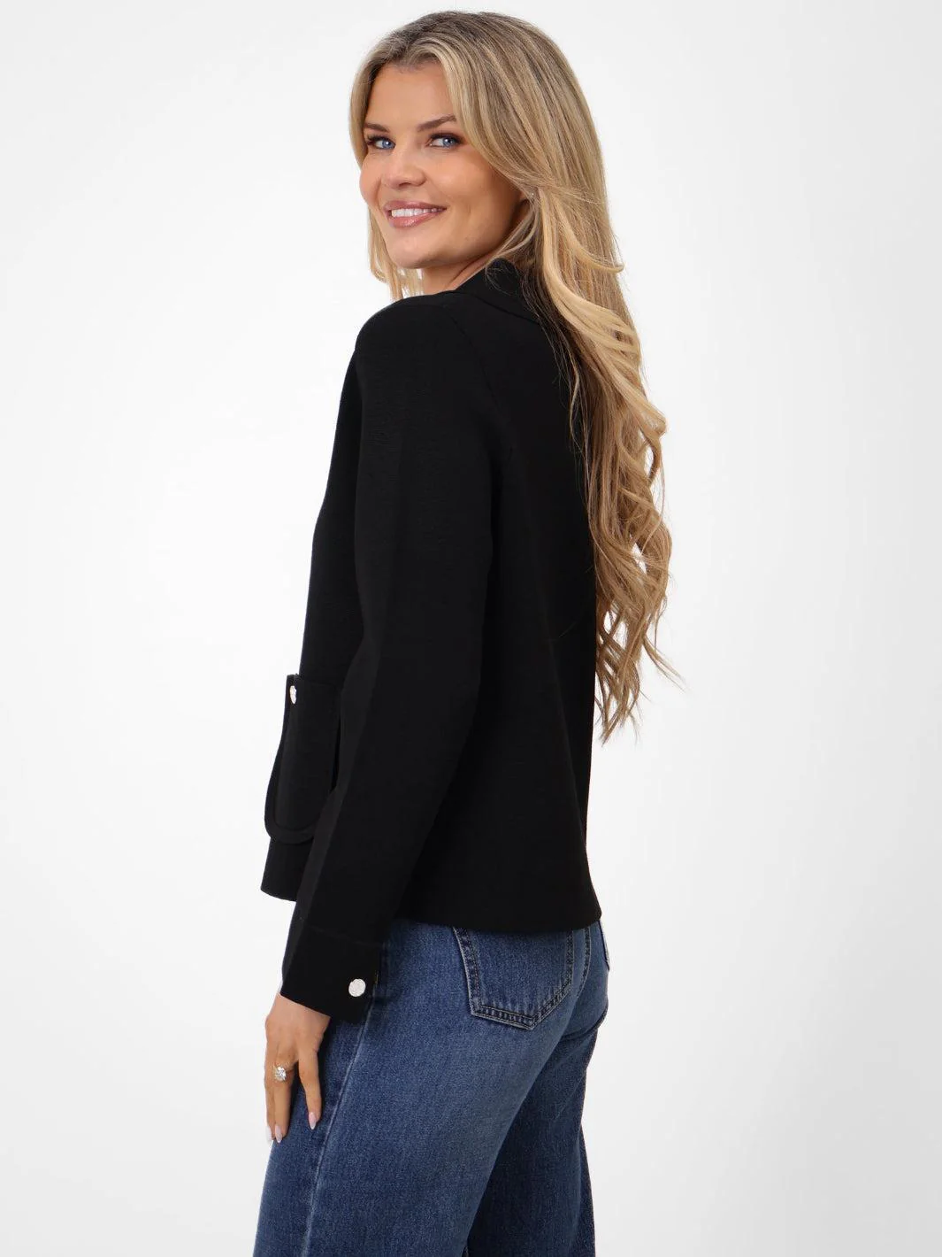 Kate & Pippa Emily Cardigan In Black - Image 6