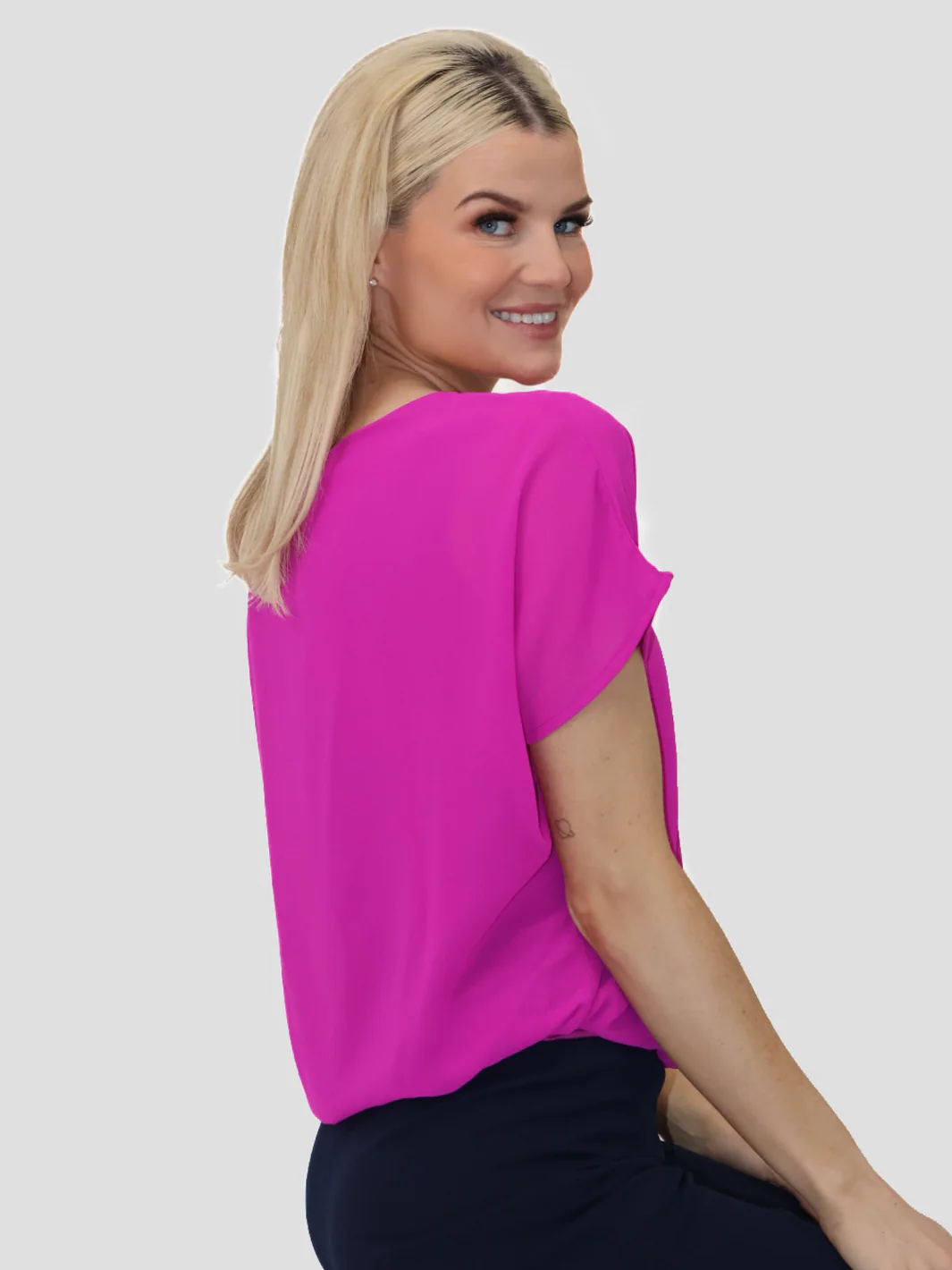 Kate & Pippa Eva Zip Top In Magenta - Image 5